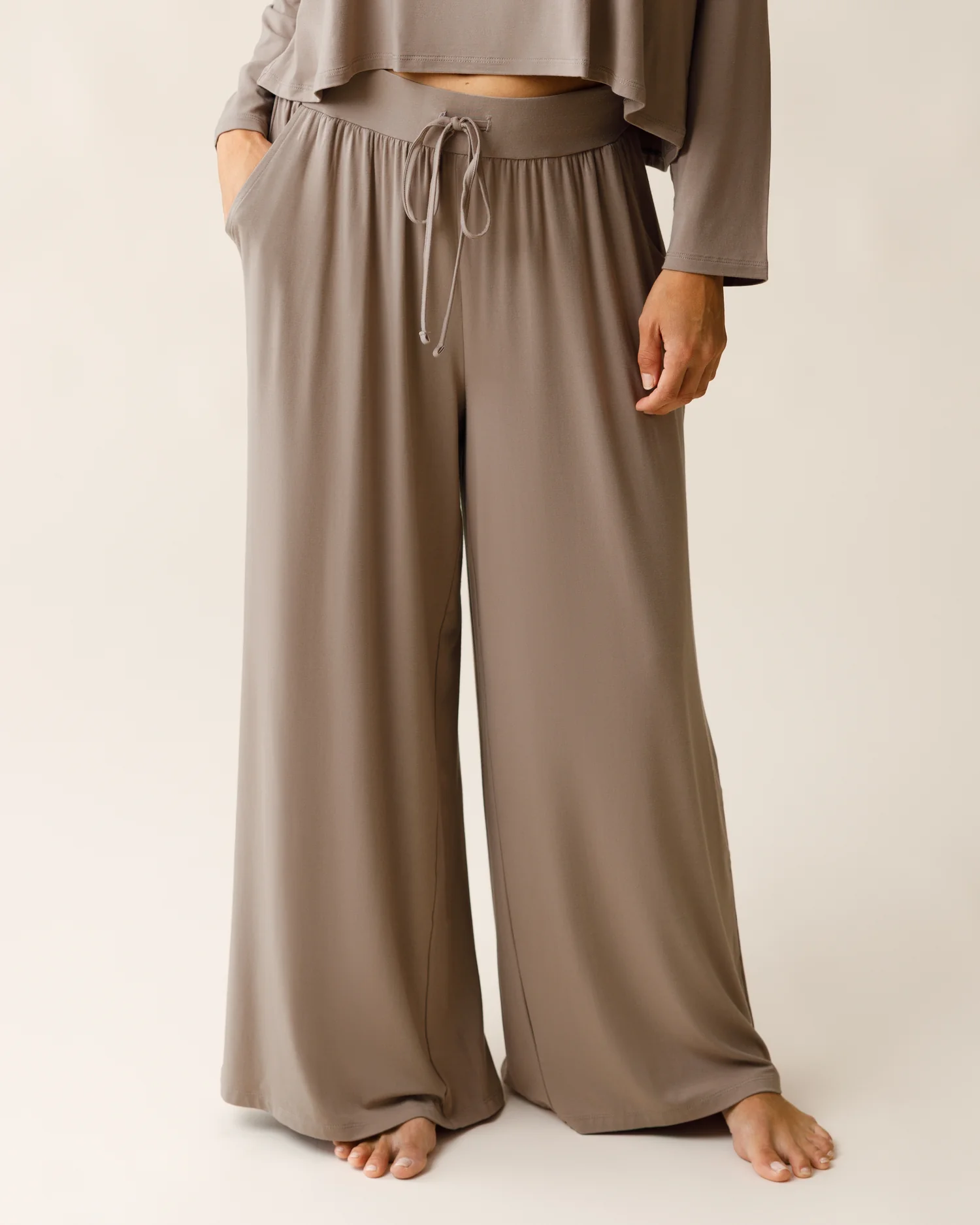 Aria Bamboo Casual Lounge Pant | Taupe - Image 2