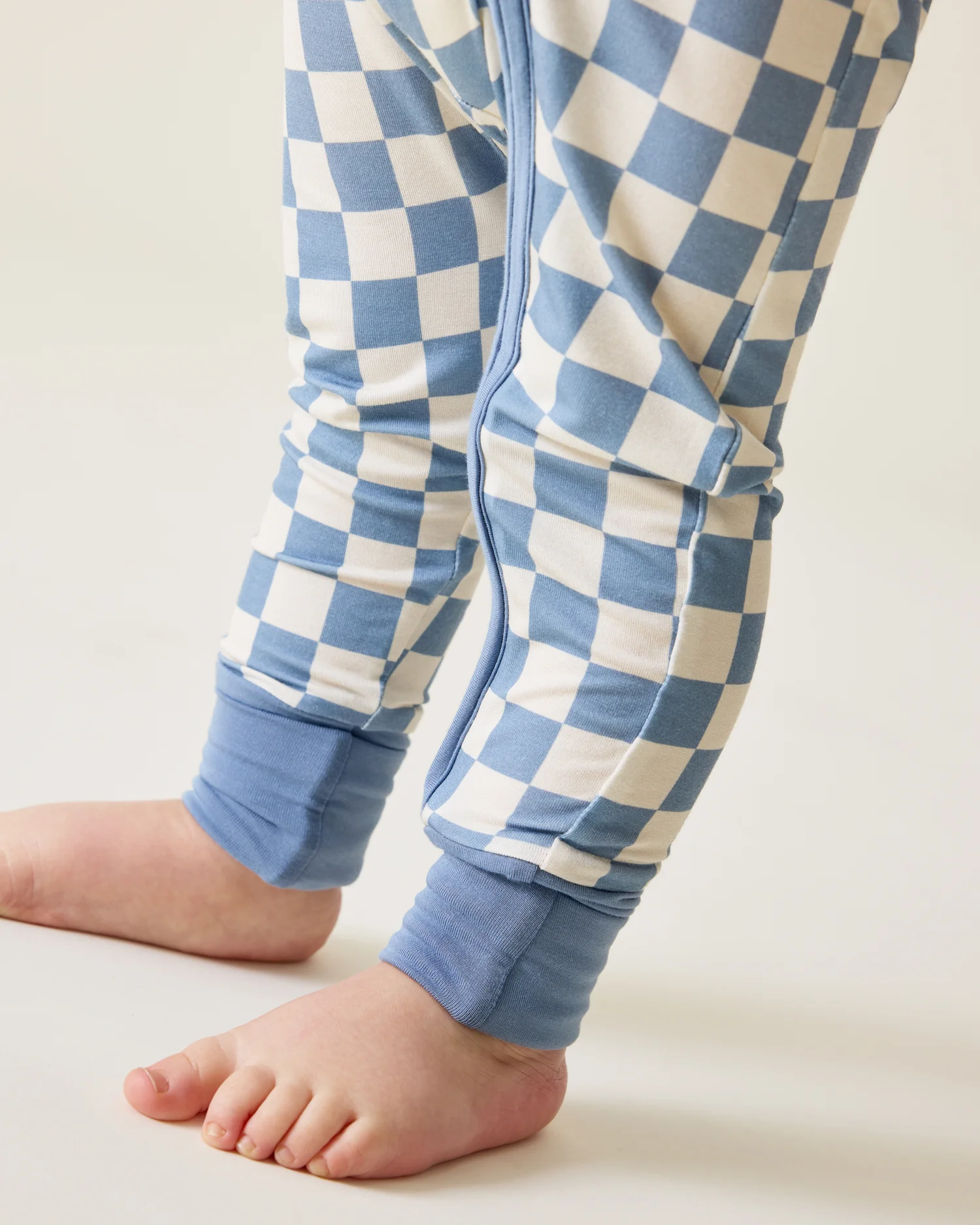 Bamboo Baby Pajama | Blue Checker - Image 4