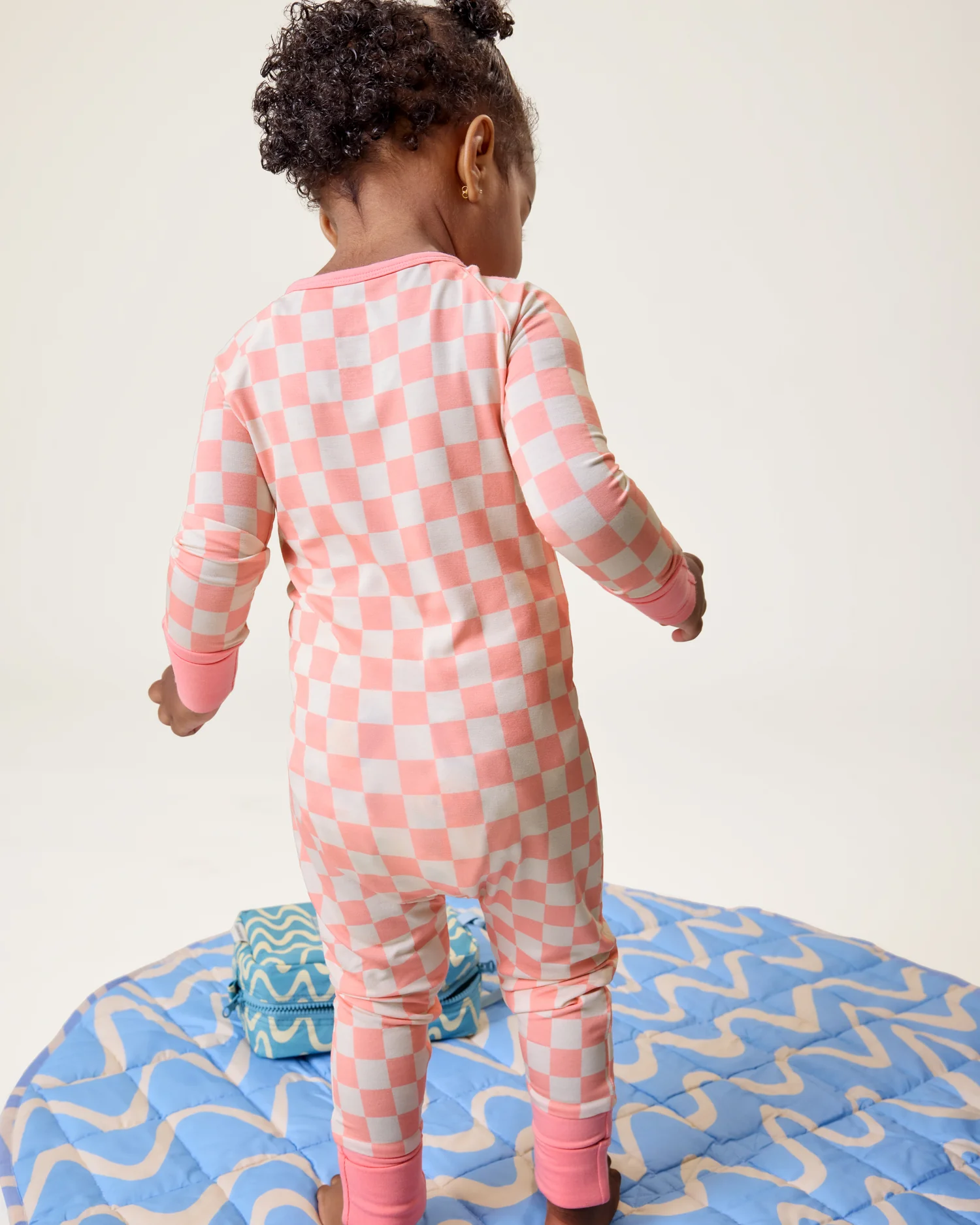 Bamboo Baby Pajama | Pink Checker - Image 3