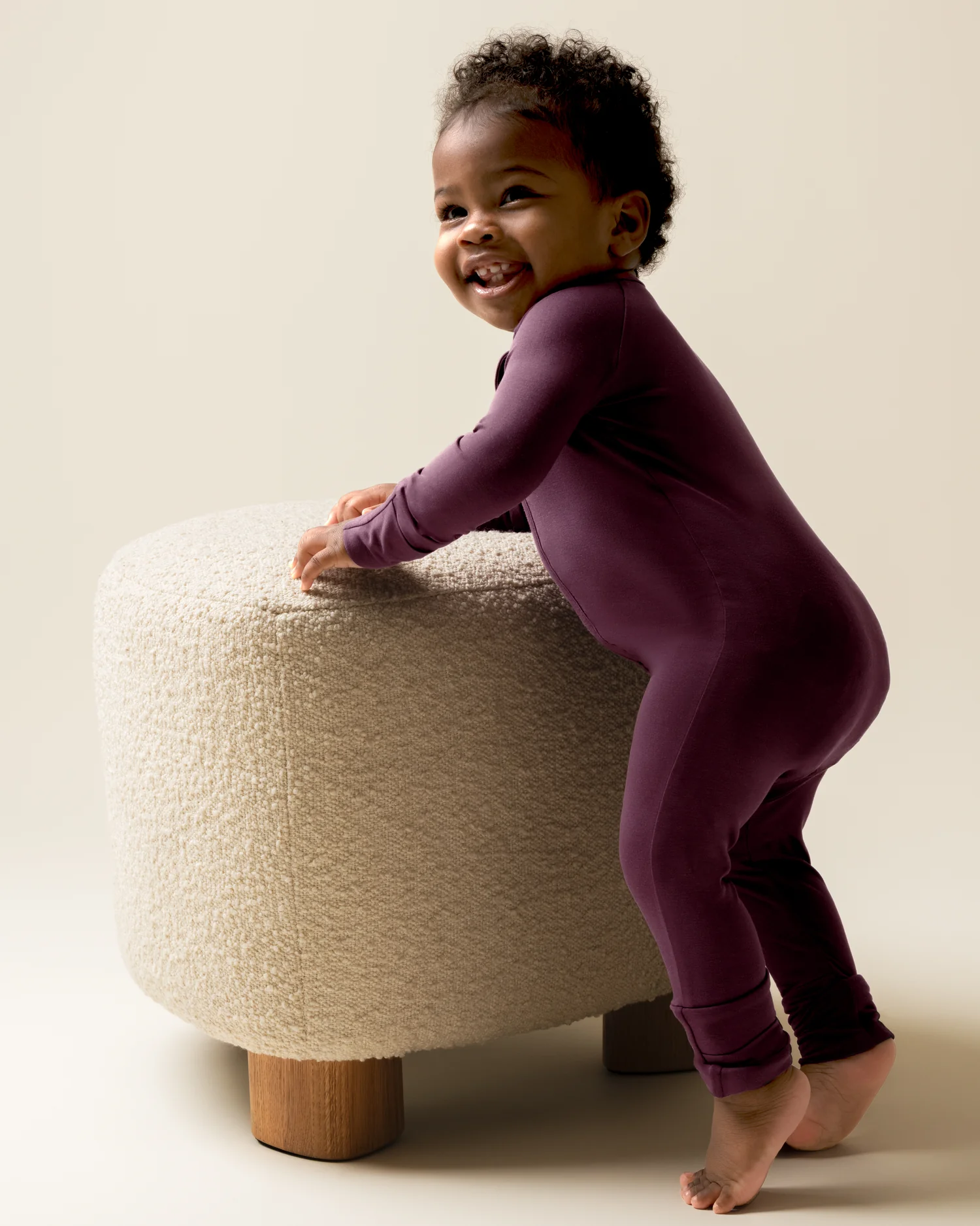Bamboo Baby Pajama | Burgundy Plum - Image 3