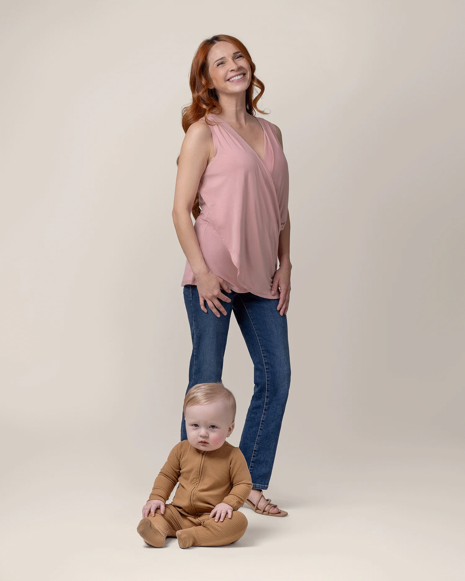 Bamboo Draped Nursing Tank | Light Mauve - Image 4