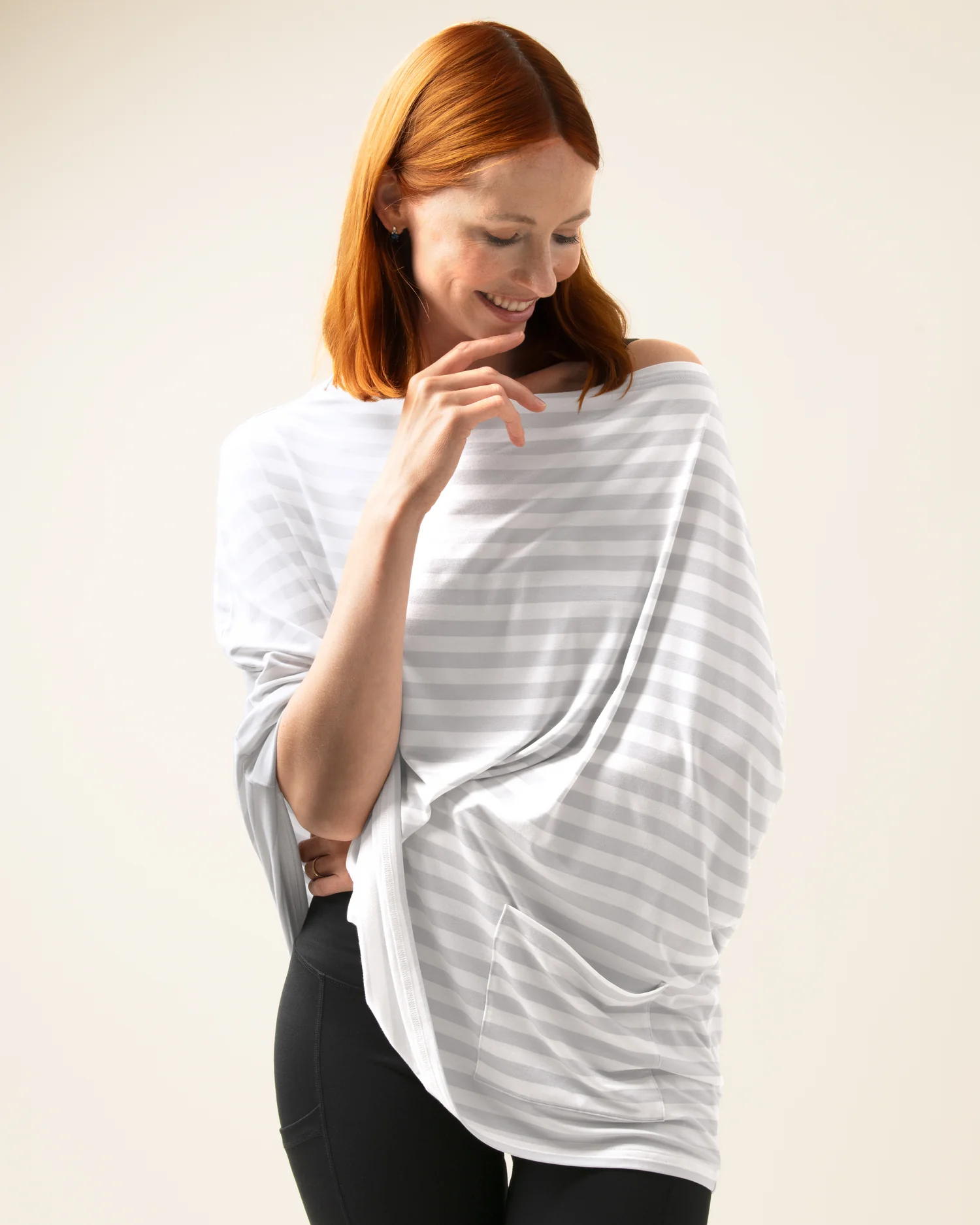Bamboo Multi-Use Nursing Cover | Grey Stripe