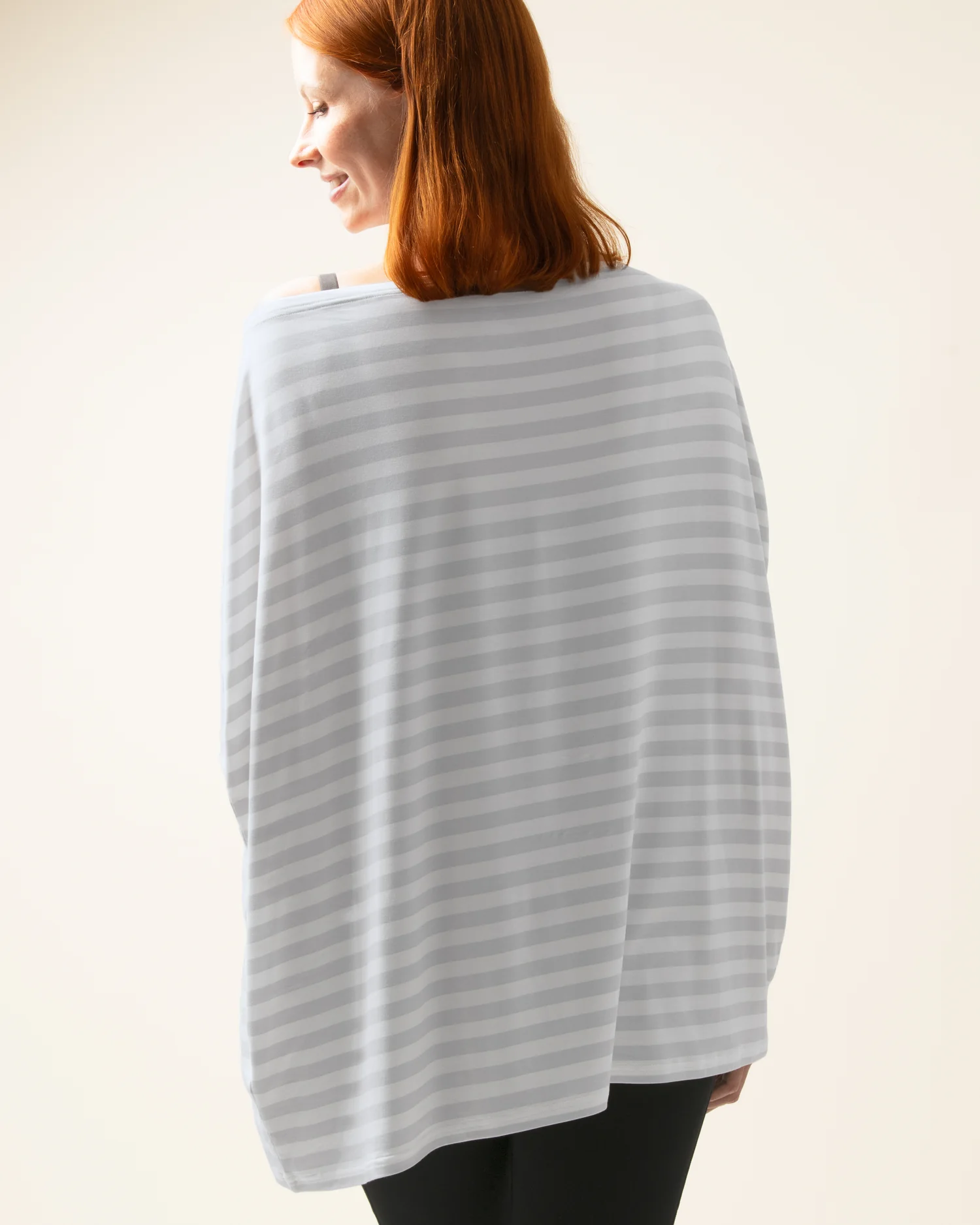 Bamboo Multi-Use Nursing Cover | Grey Stripe - Image 2
