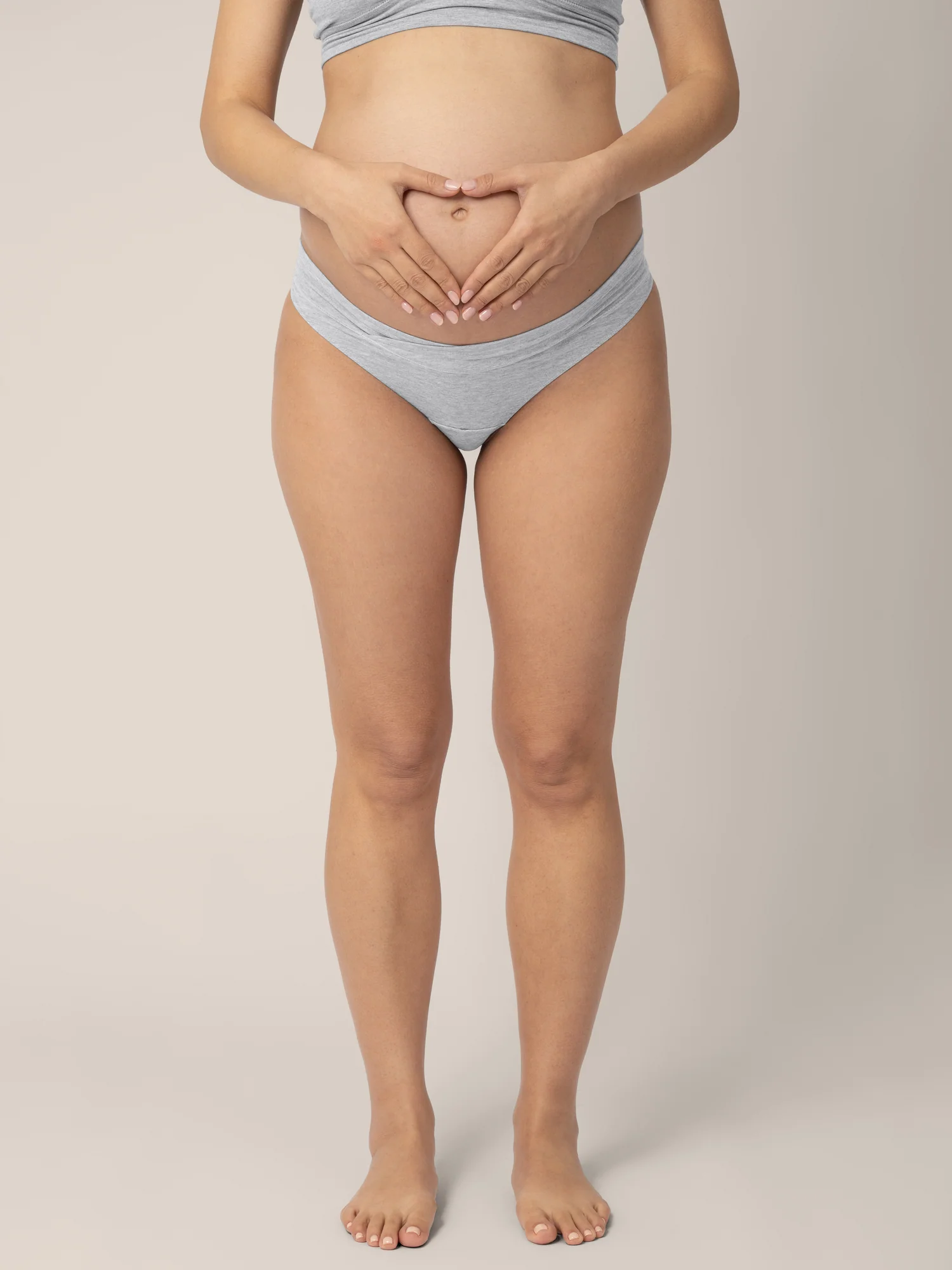 Bamboo Maternity & Postpartum Thong | Grey Heather - Image 5