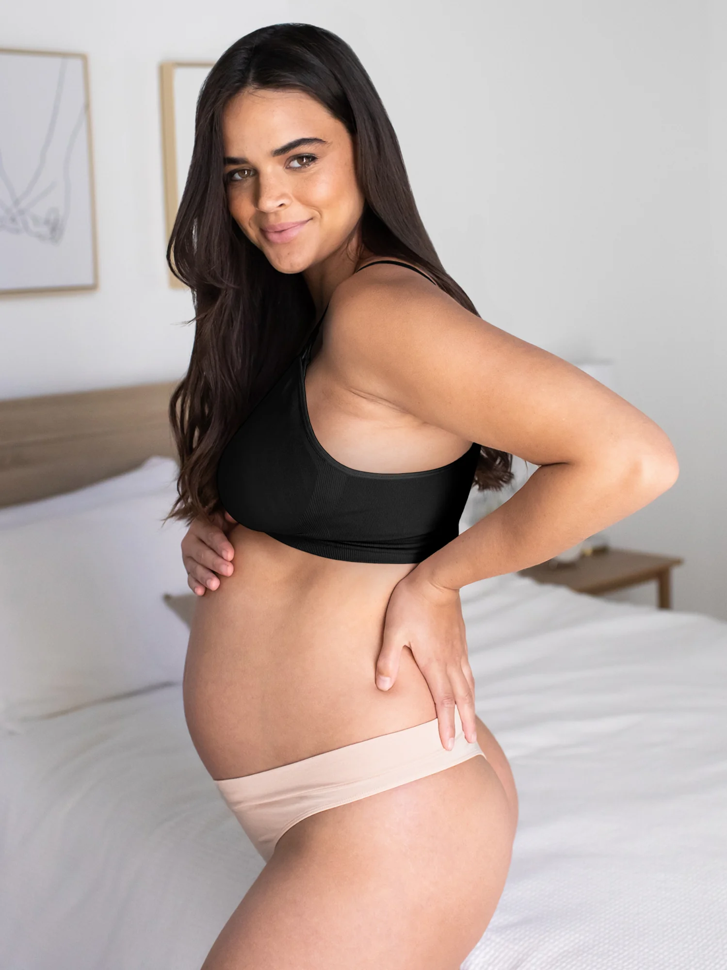 Bamboo Maternity & Postpartum Thong | Soft Pink - Image 5