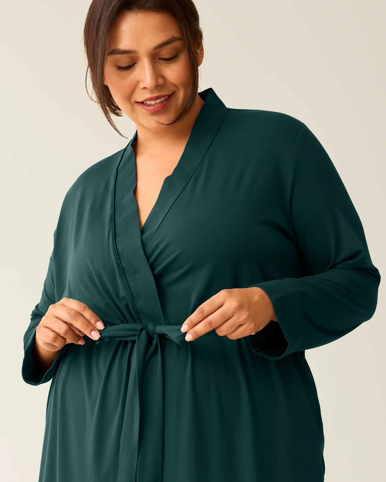 Clea Bamboo Robe | Evergreen - Image 6