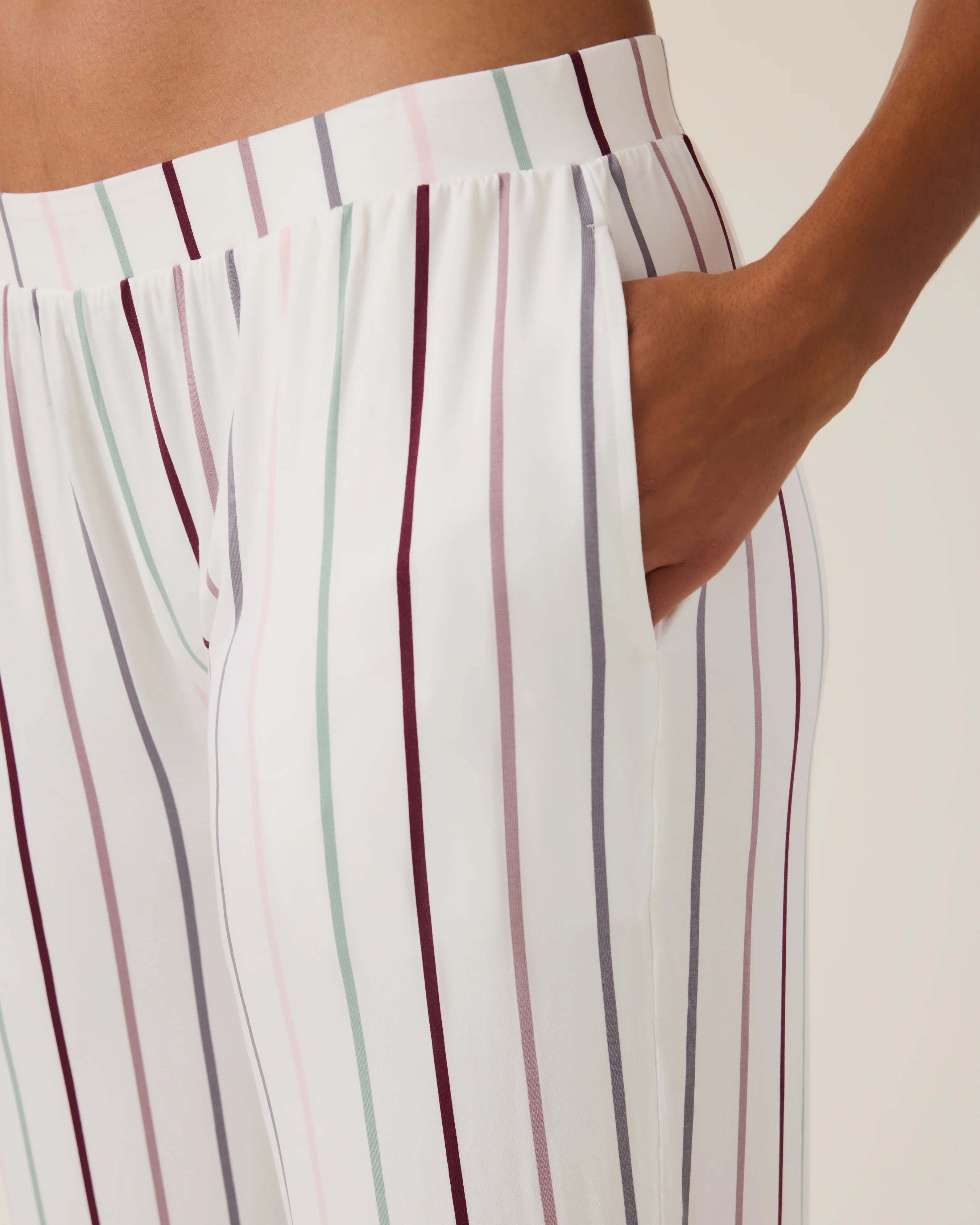 Clea Bamboo Long Sleeve Pajama Set | Classic Stripe - Image 4