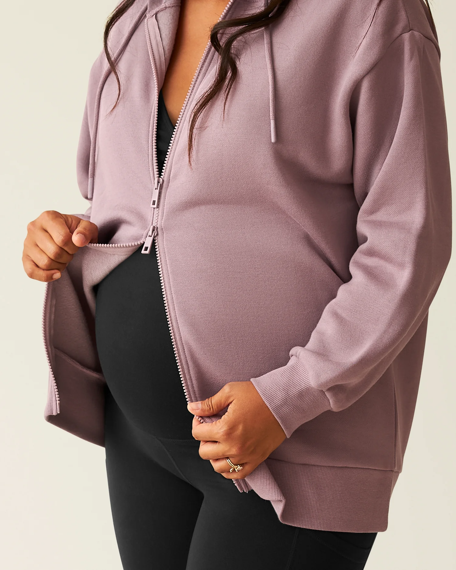 Cloud Fleece Oversized Hoodie | Dusty Mauve - Image 2