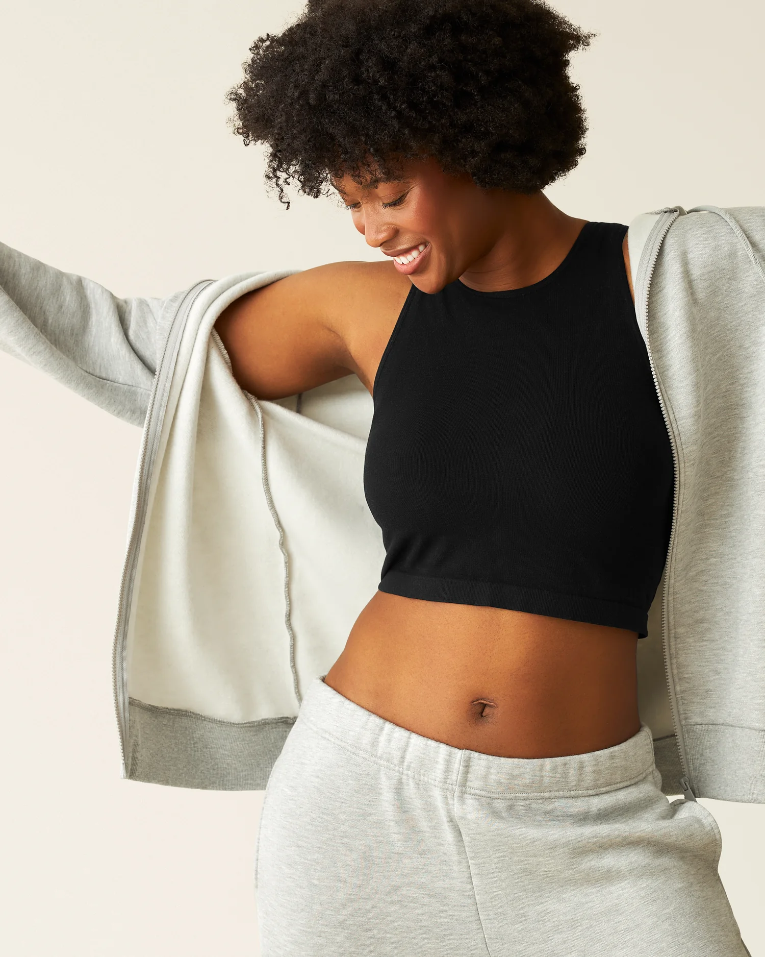Cloud Fleece Oversized Hoodie | Grey Heather - Image 4