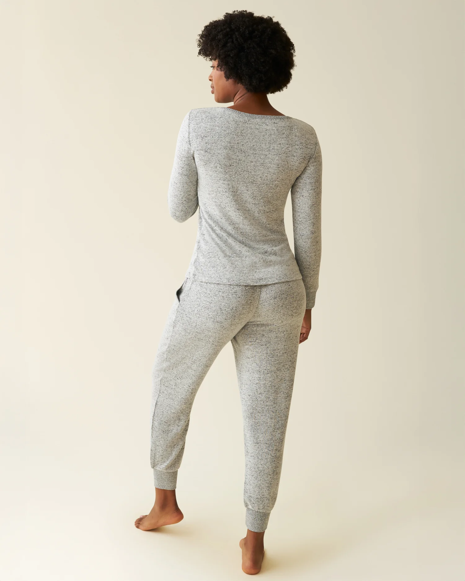 CozyKnit Nursing Pajama & Lounge Set | Grey Heather - Image 3
