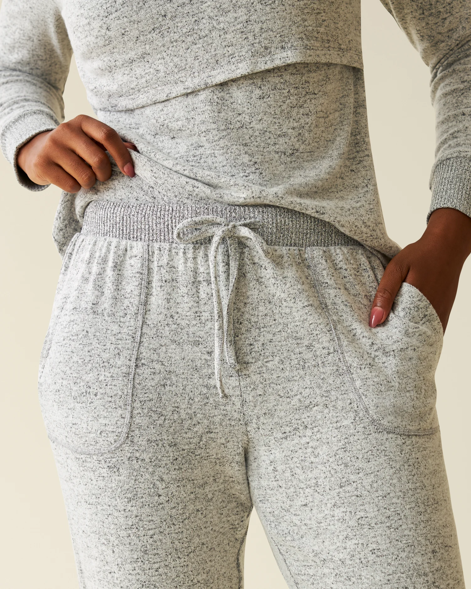 CozyKnit Nursing Pajama & Lounge Set | Grey Heather - Image 4