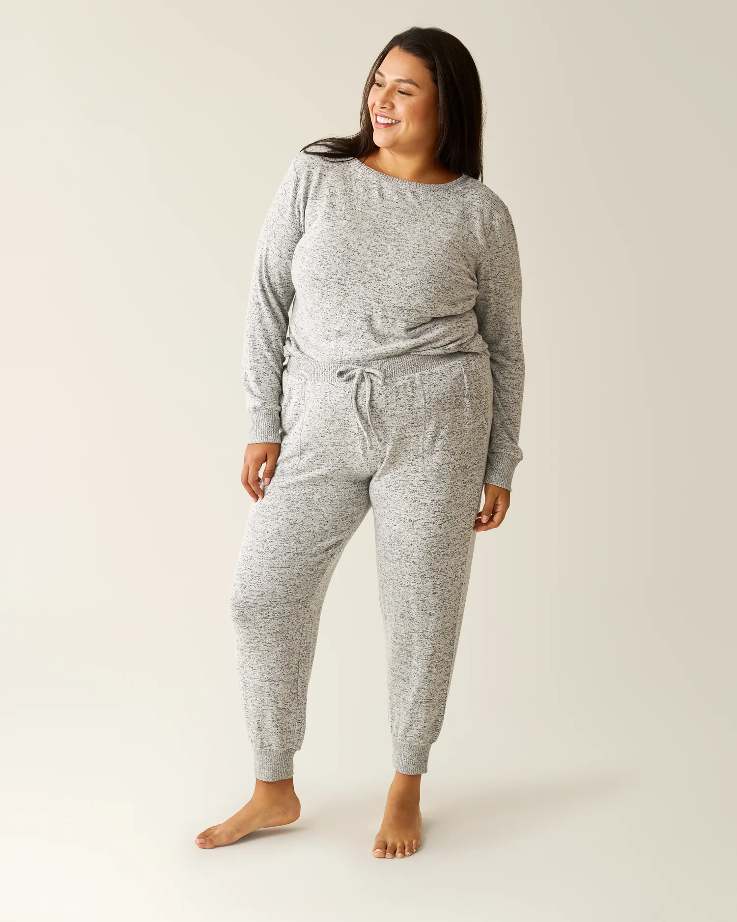 CozyKnit Nursing Pajama & Lounge Set | Grey Heather - Image 5