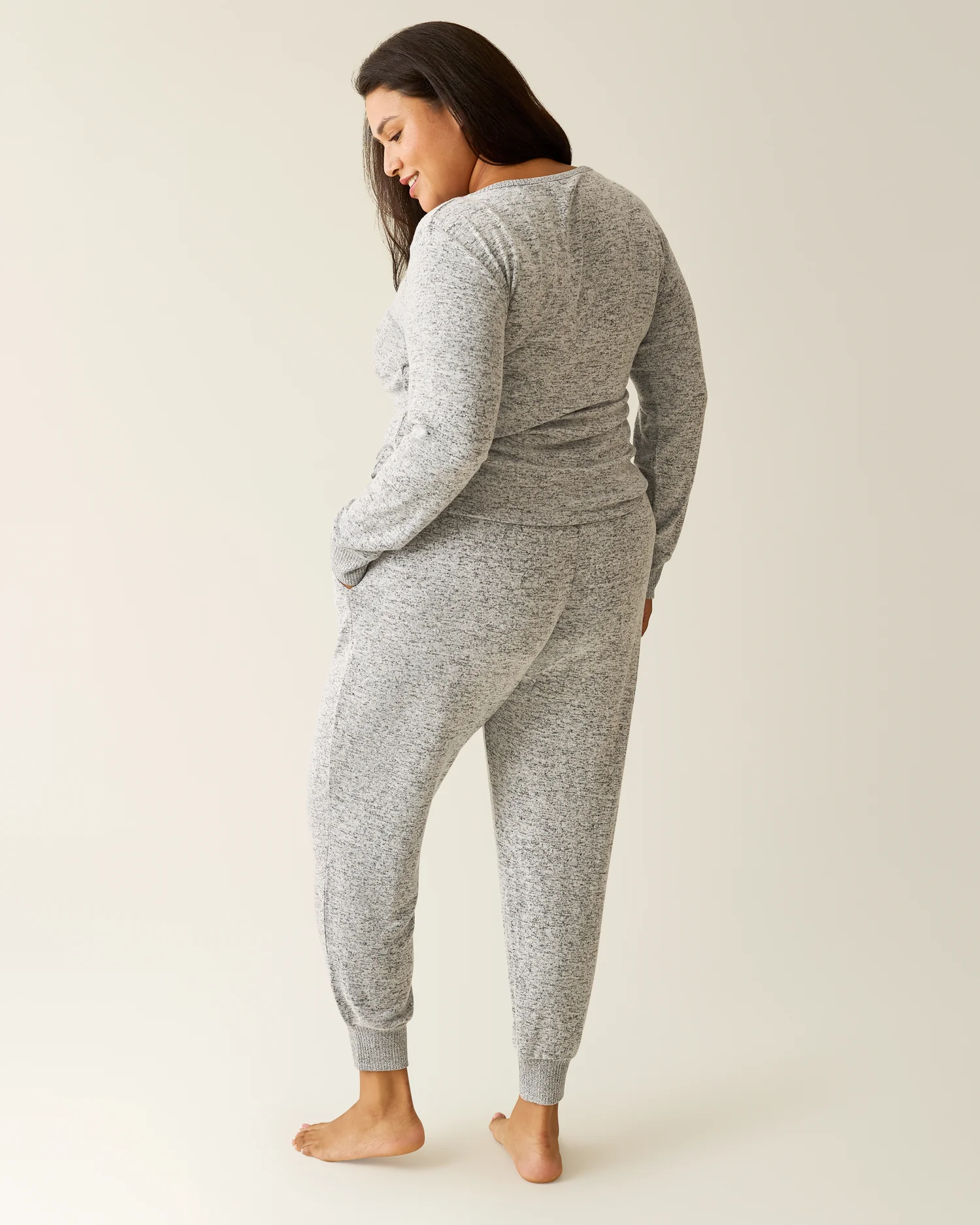 CozyKnit Nursing Pajama & Lounge Set | Grey Heather - Image 6