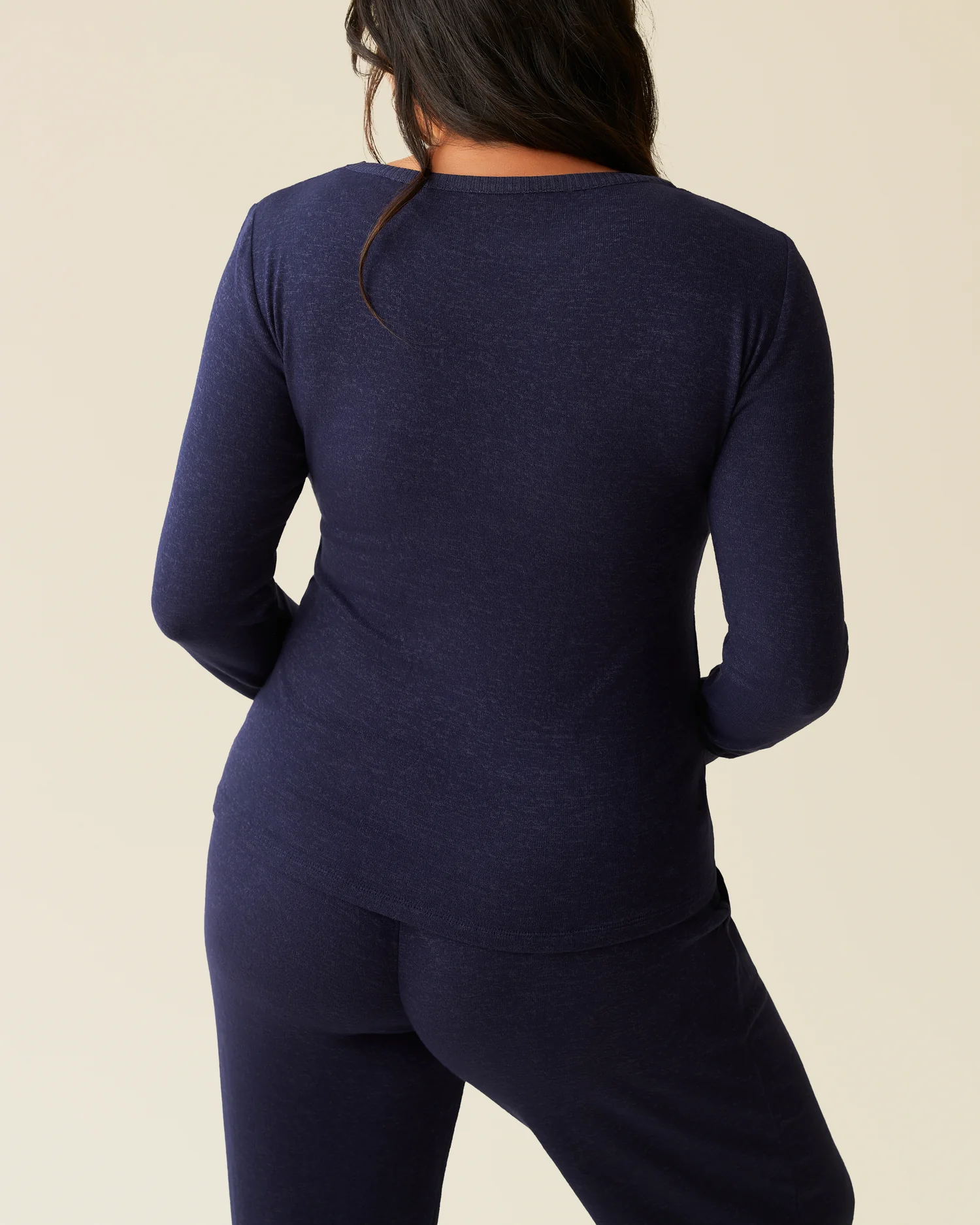 CozyKnit Nursing Pajama & Lounge Set | Navy - Image 3