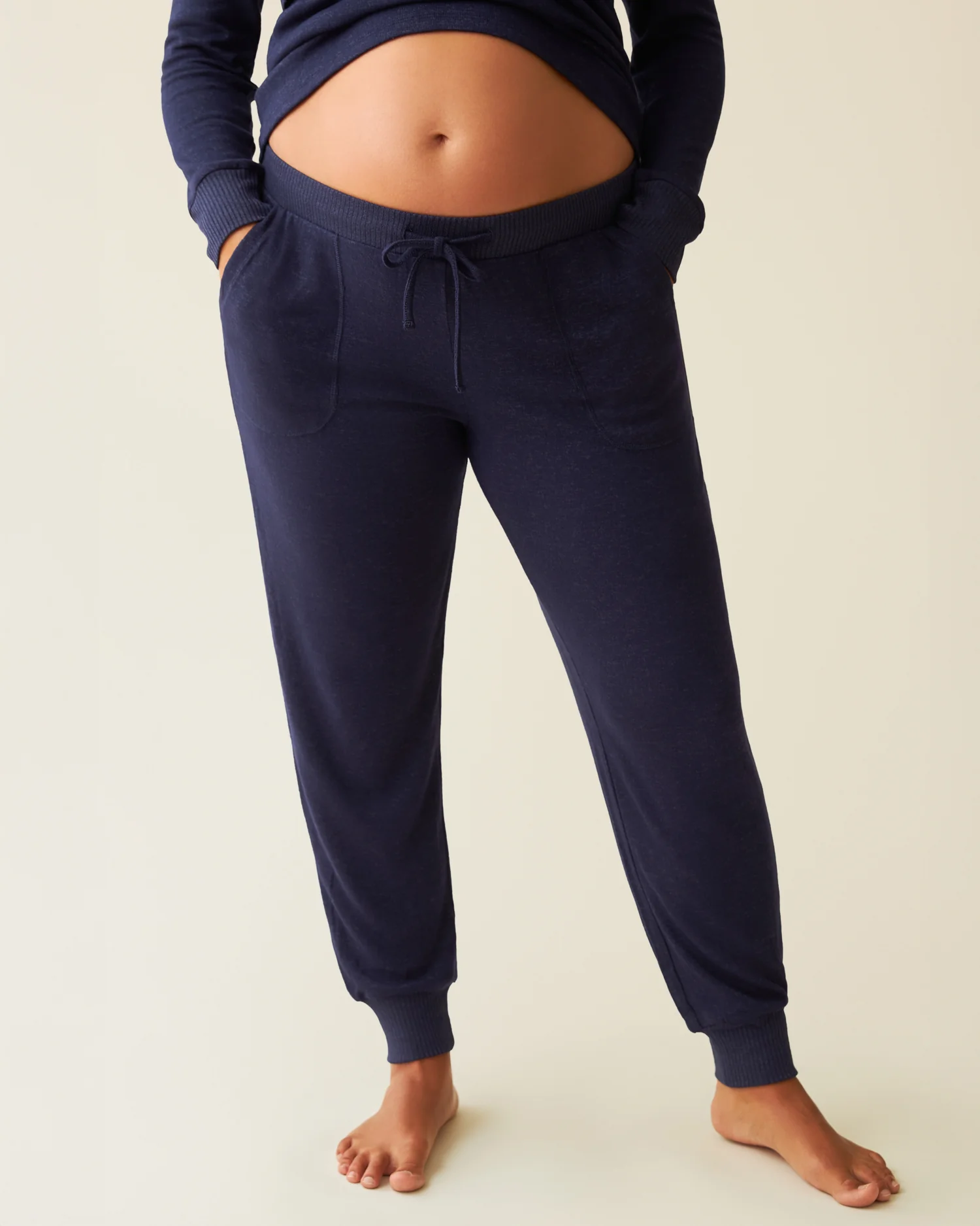 CozyKnit Nursing Pajama & Lounge Set | Navy - Image 5