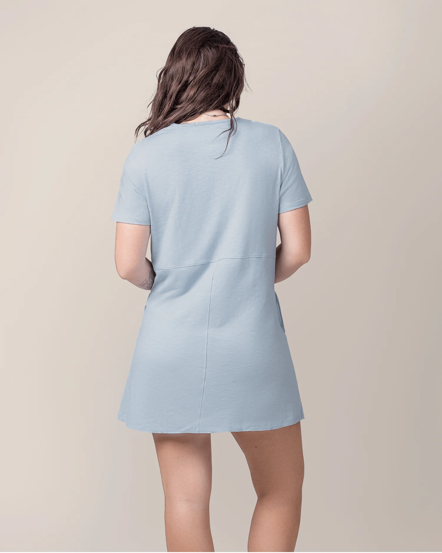 Emmie Nursing T-shirt Dress | French Blue - Image 4