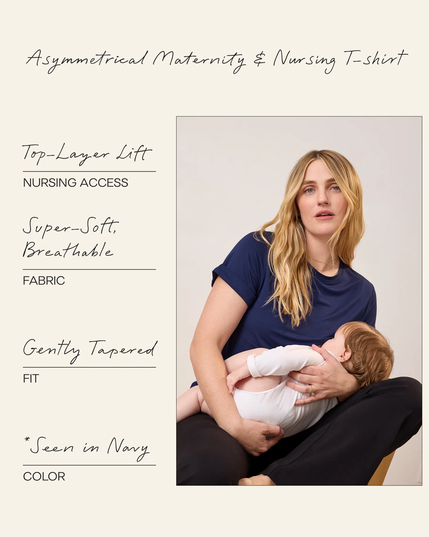 Asymmetrical Nursing T-shirt | Lavender Mist - Image 7