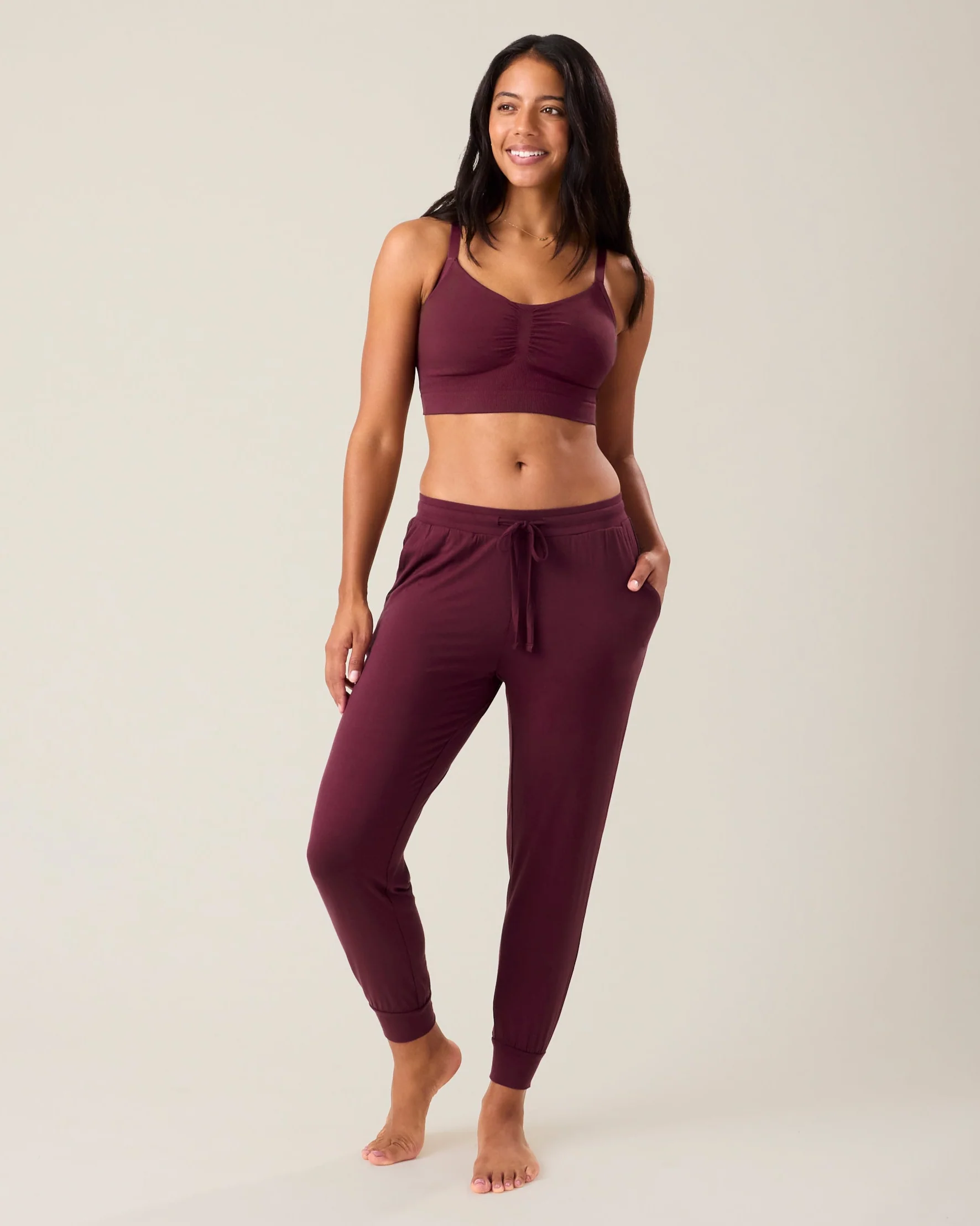 Everyday Lounge Jogger | Deep Burgundy - Image 2