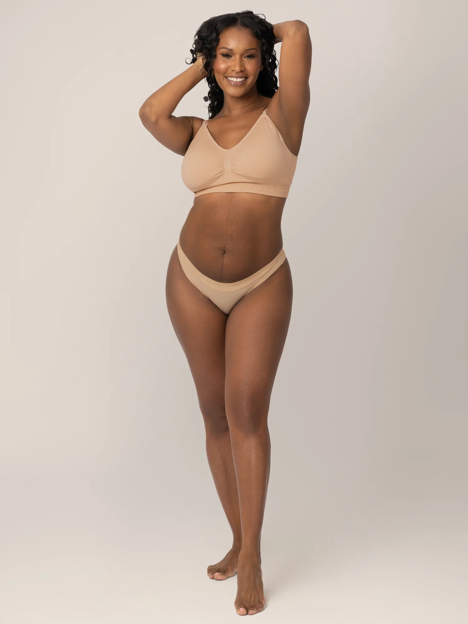 Grow with Me™ Maternity & Postpartum Thong | Beige - Image 3