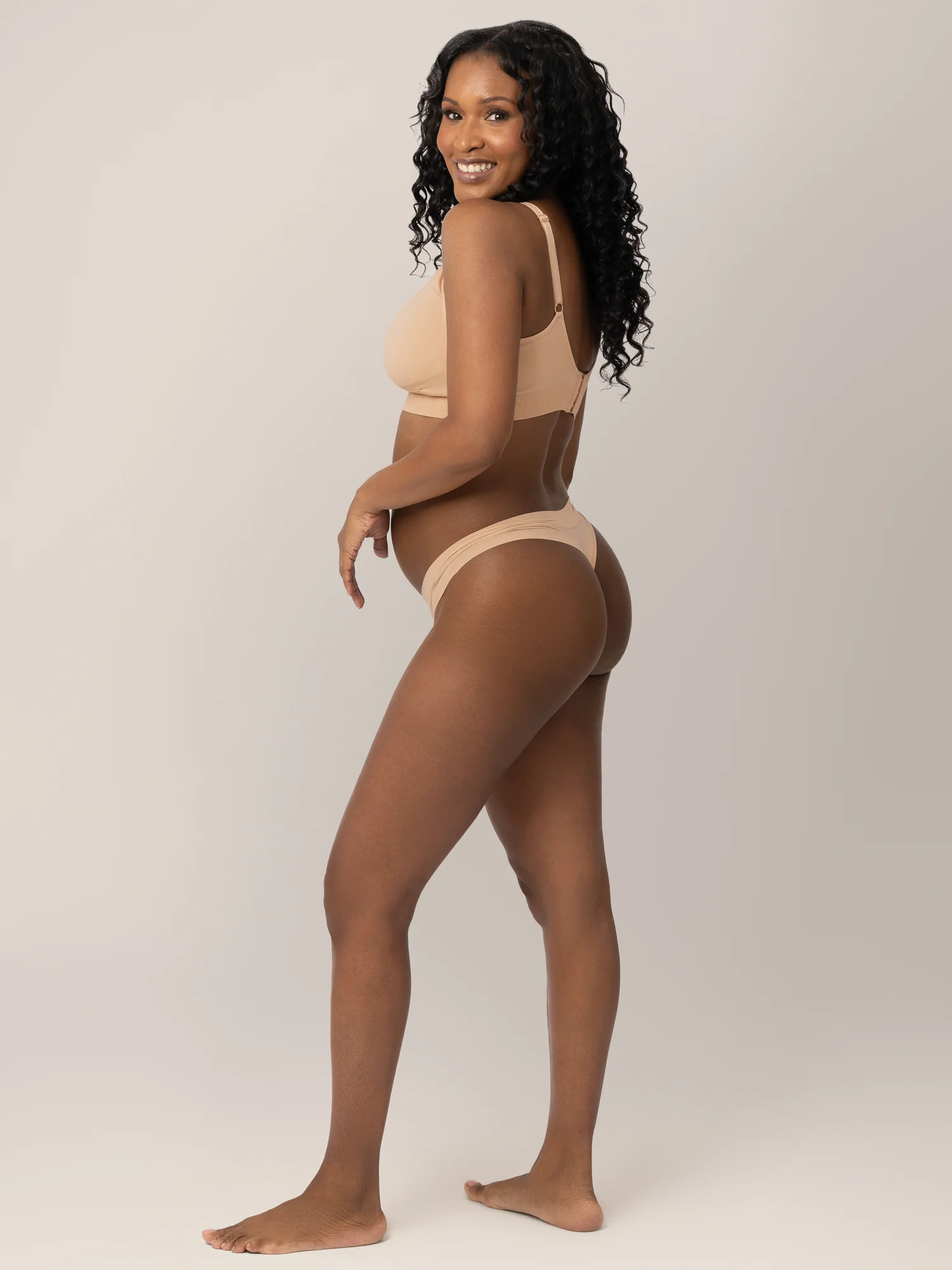 Grow with Me™ Maternity & Postpartum Thong | Beige - Image 4