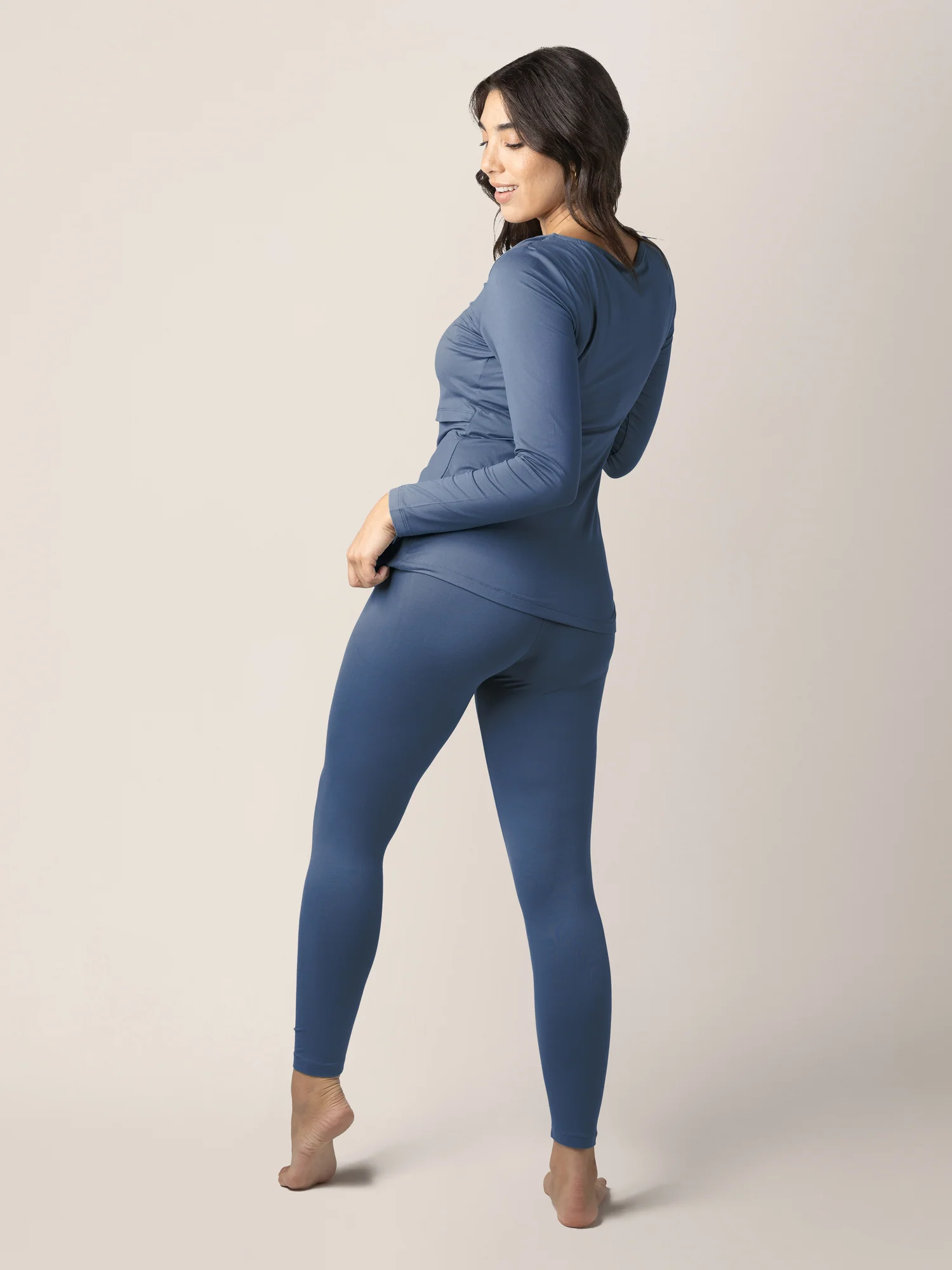Jane Nursing Pajama Set | Slate Blue - Image 5