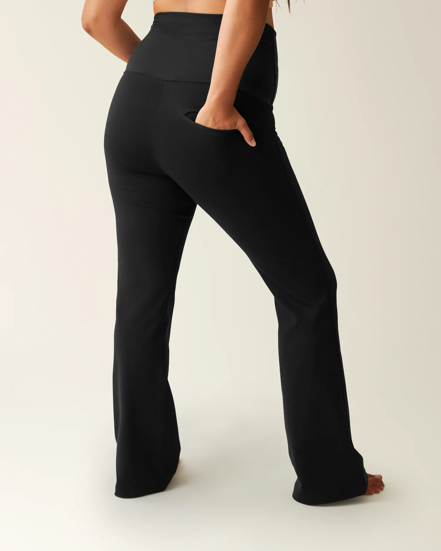 Maternity Ponte Flare Pant | Black - Image 3