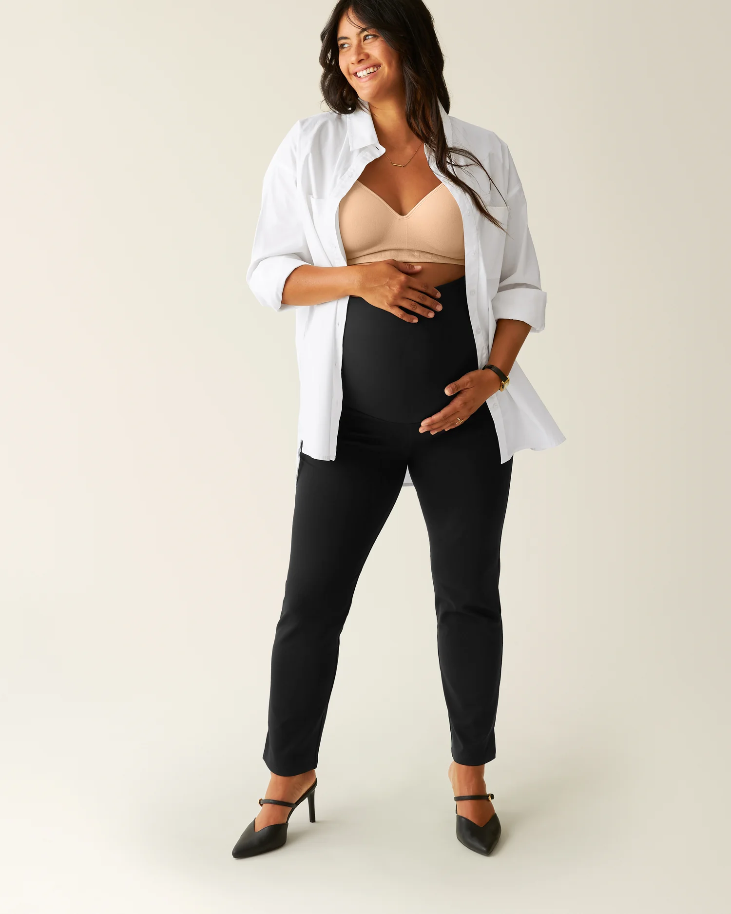 Maternity Ponte Straight Leg Pant | Black - Image 4