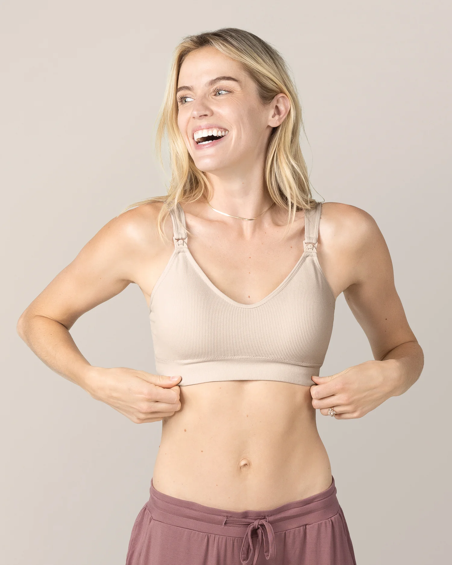 Mia Maternity & Nursing Lounge Bra | Stone