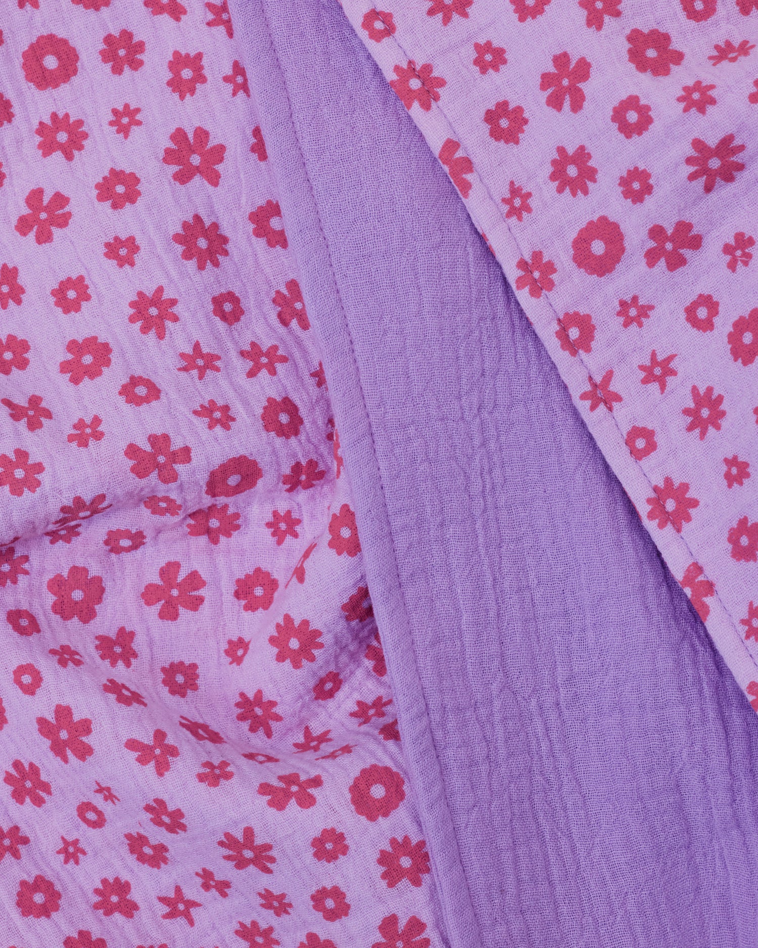 Organic Muslin Burp Cloth (Three-Pack) | Lavender Cosmos - Image 3