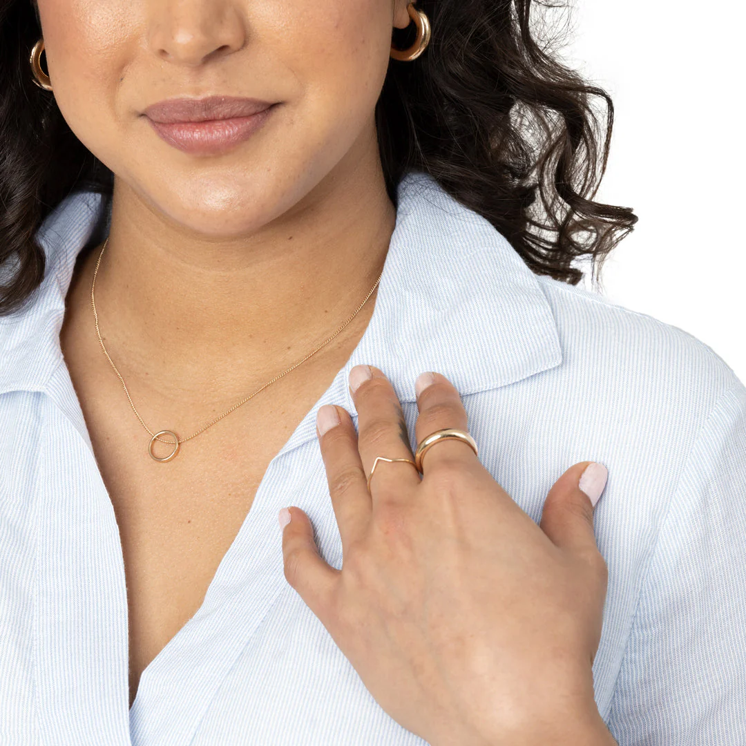 Oversized Nursing & Maternity Collared Top | Blue Pinstripe - Image 3