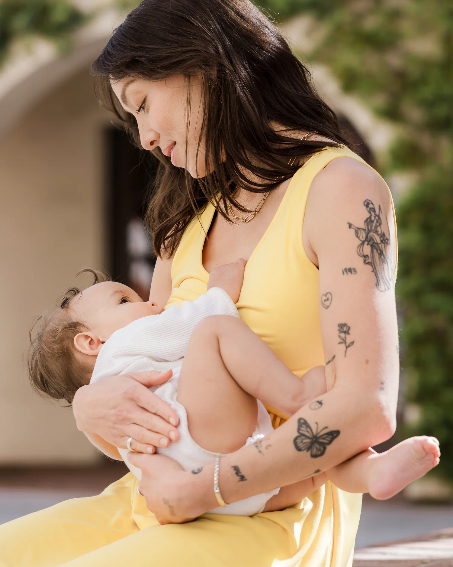 Penelope Crossover Nursing Dress | Butter Yellow - Image 2