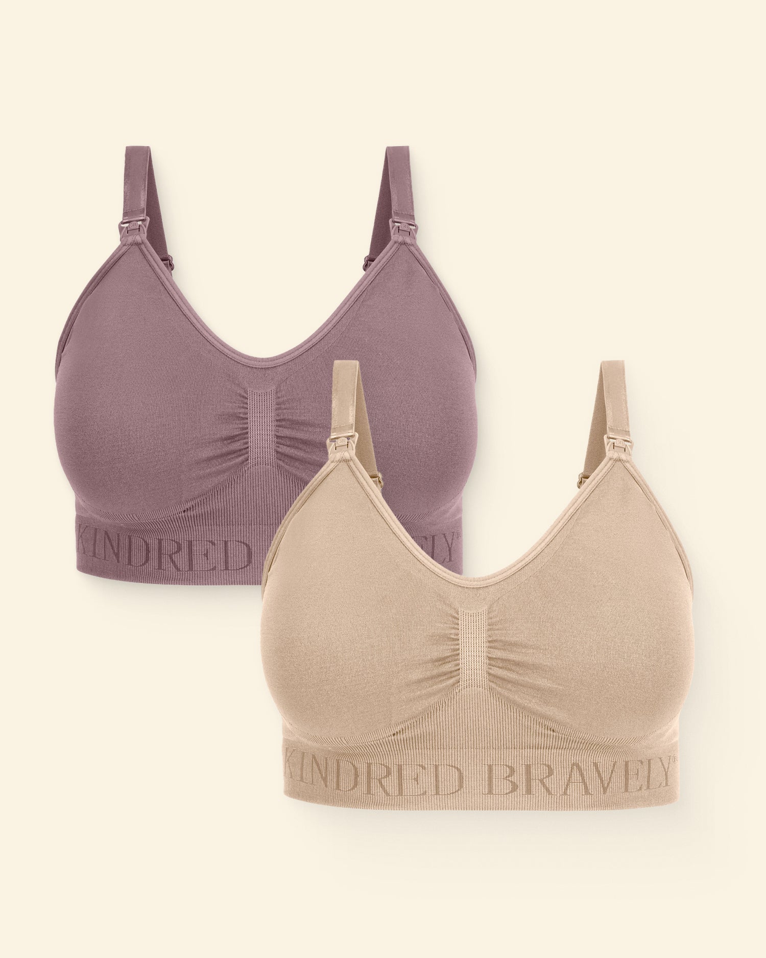 Simply Sublime® Nursing Bra Two-Pack | Beige & Twilight