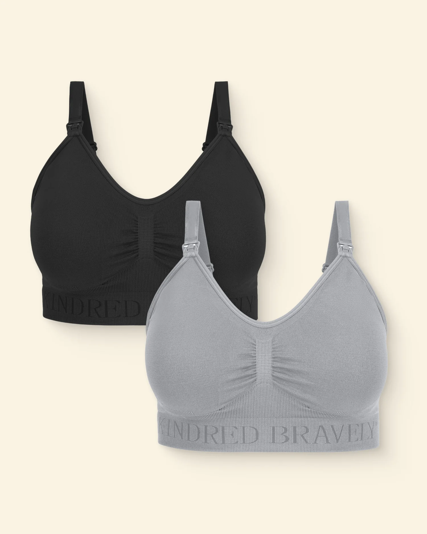 Simply Sublime® Nursing Bra Two-Pack | Black & Grey