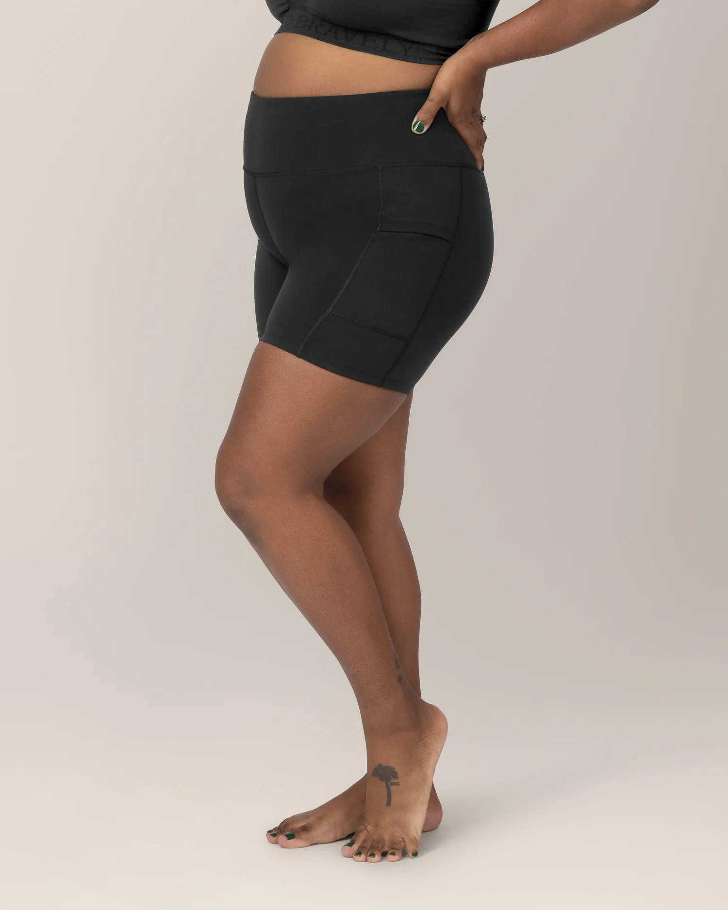 Stevie Active Postpartum Bike Short | Black - Image 3