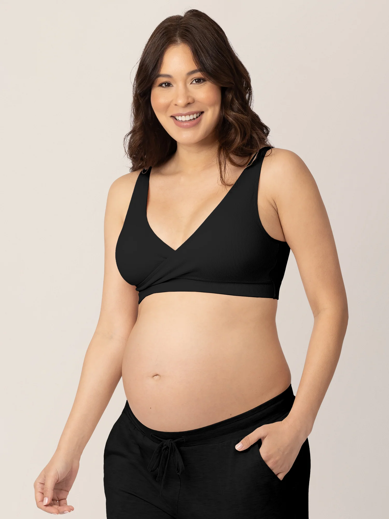 Sublime® Adjustable Crossover Nursing & Lounge Bra | Black - Image 2