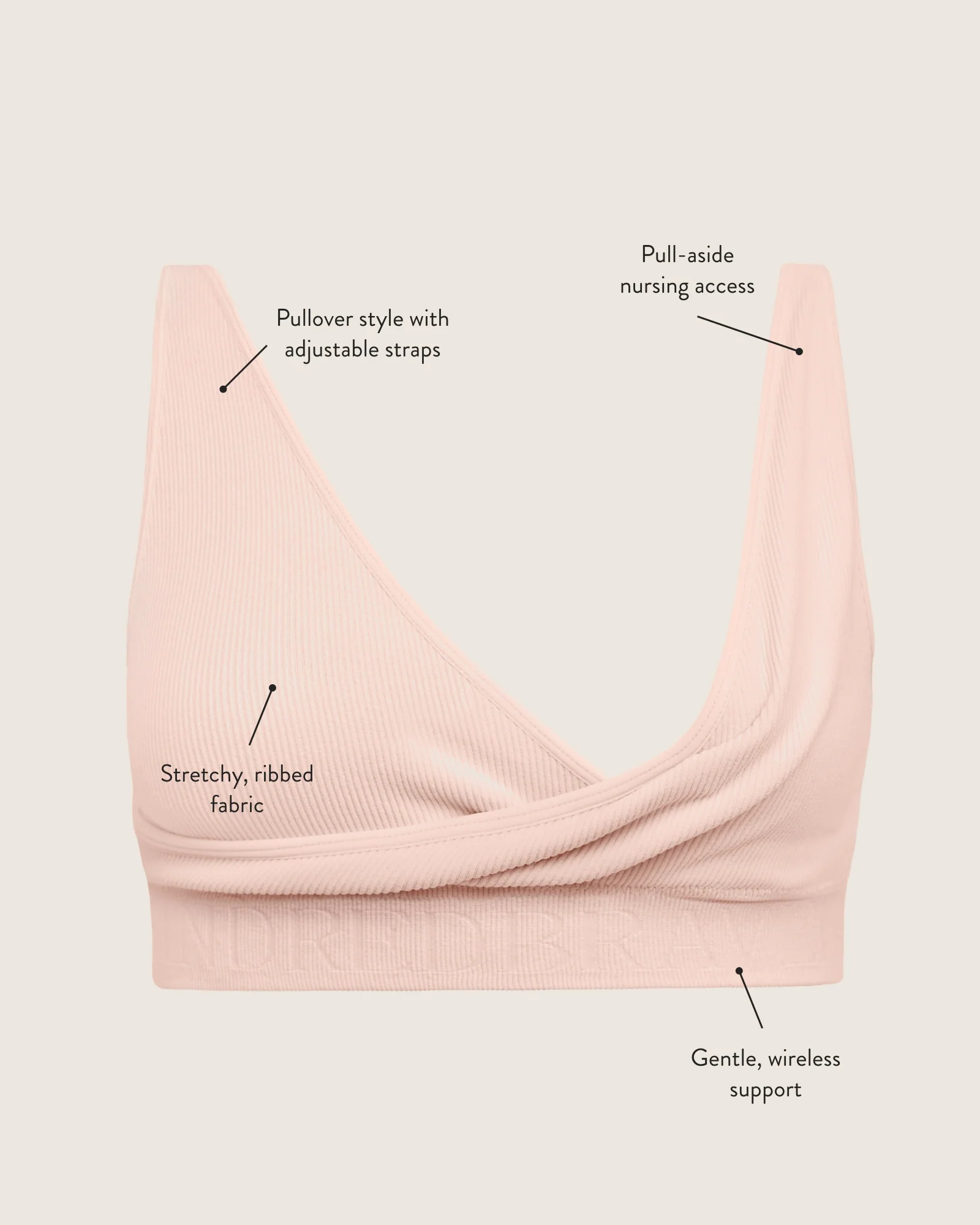 Sublime® Adjustable Crossover Nursing & Lounge Bra | Black - Image 9