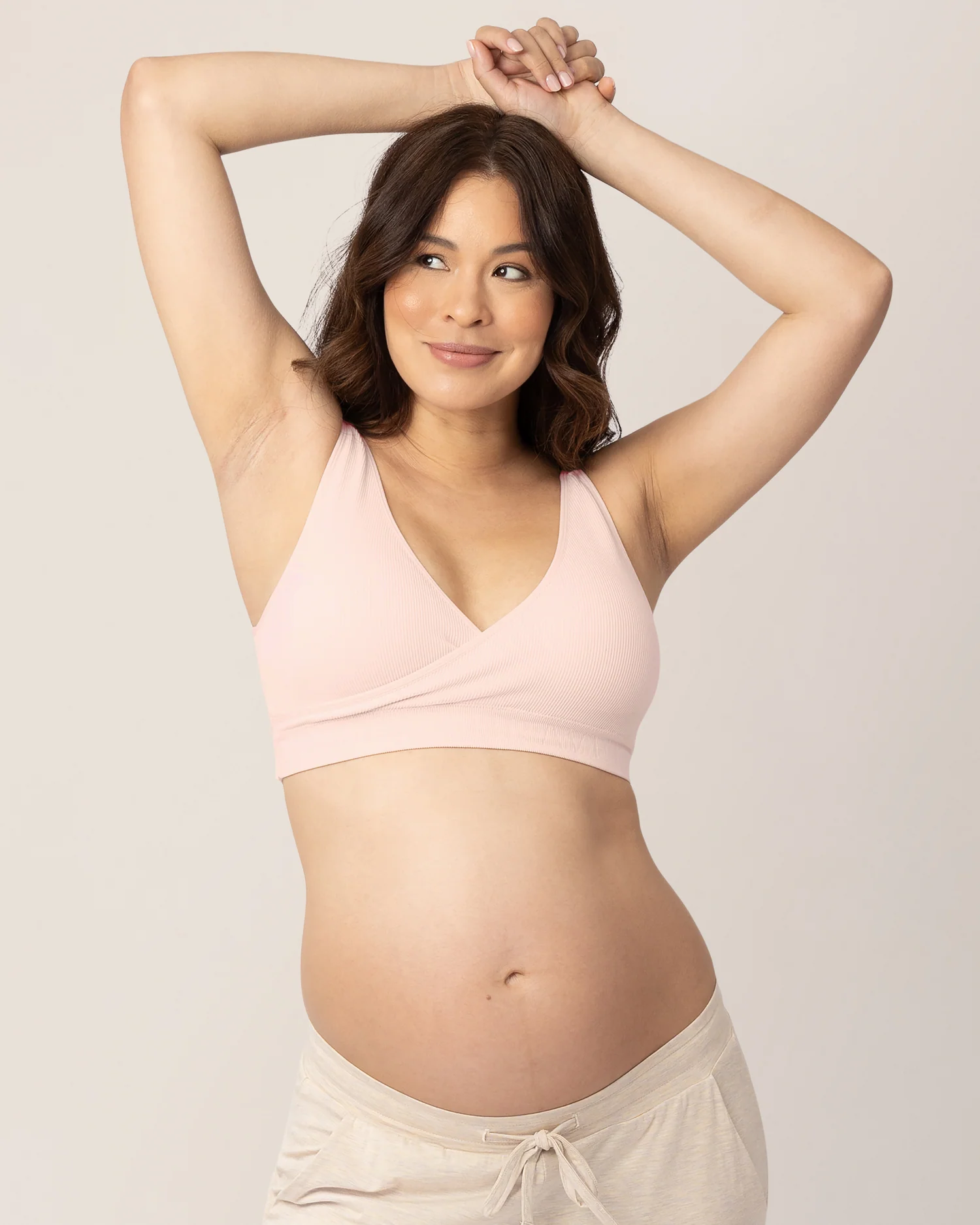 Sublime® Adjustable Crossover Nursing & Lounge Bra | Soft Pink
