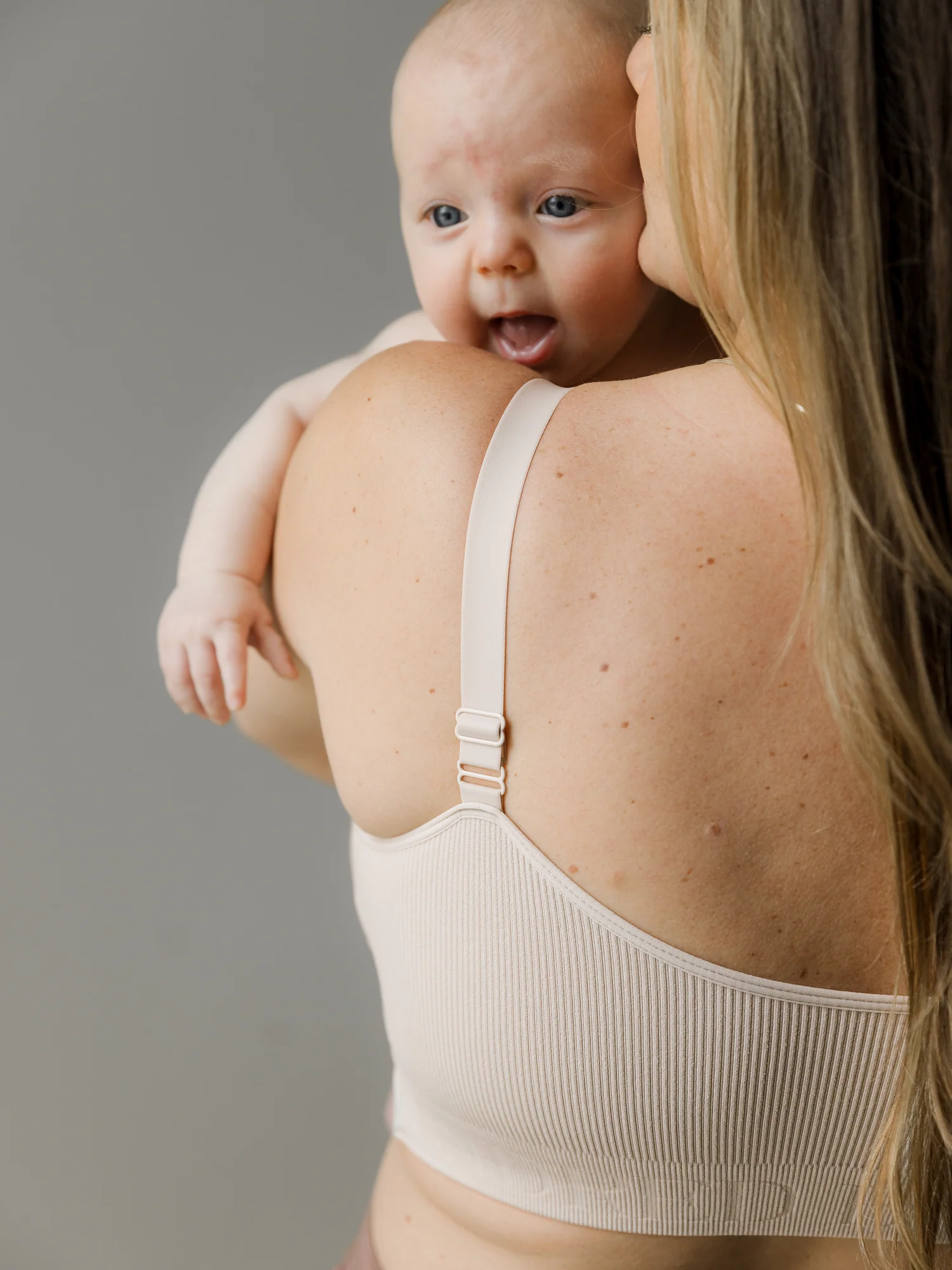 Sublime® Adjustable Crossover Nursing & Lounge Bra | Stone - Image 8