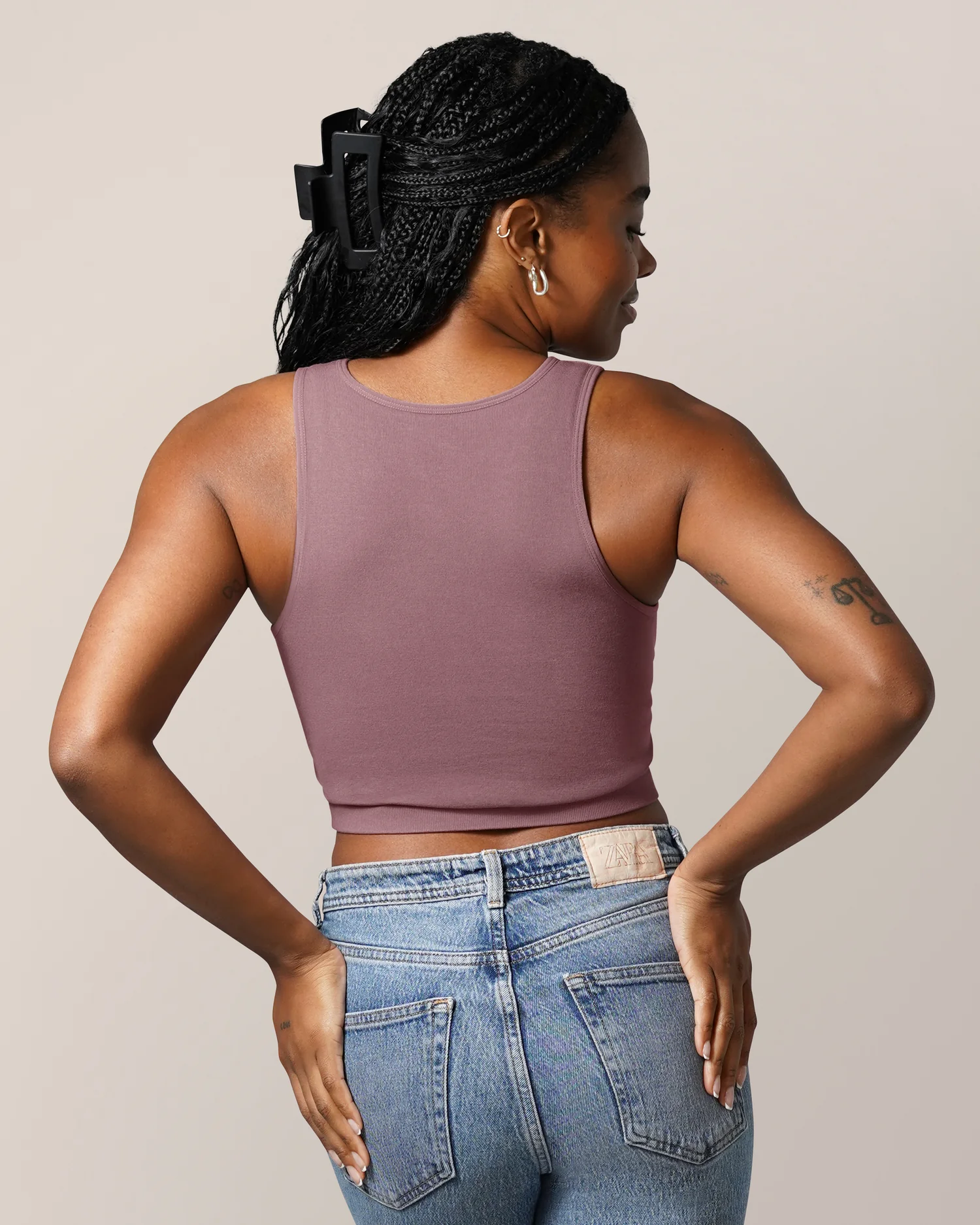 Sublime® Bamboo Hands-Free Pumping Longline Bra Top | Twilight - Image 3