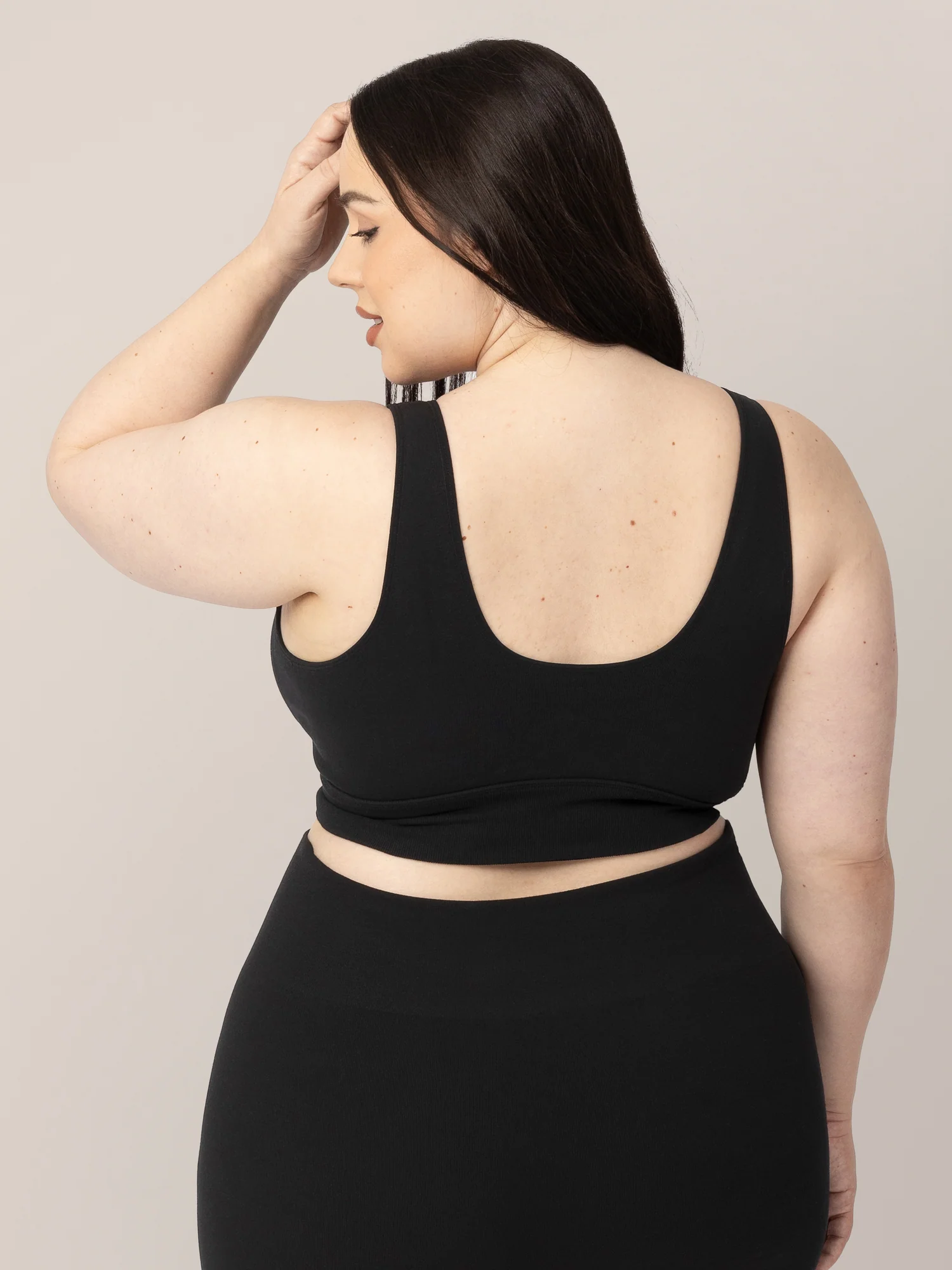 Sublime® Bamboo Maternity & Nursing Plunge Bra | Black - Image 4