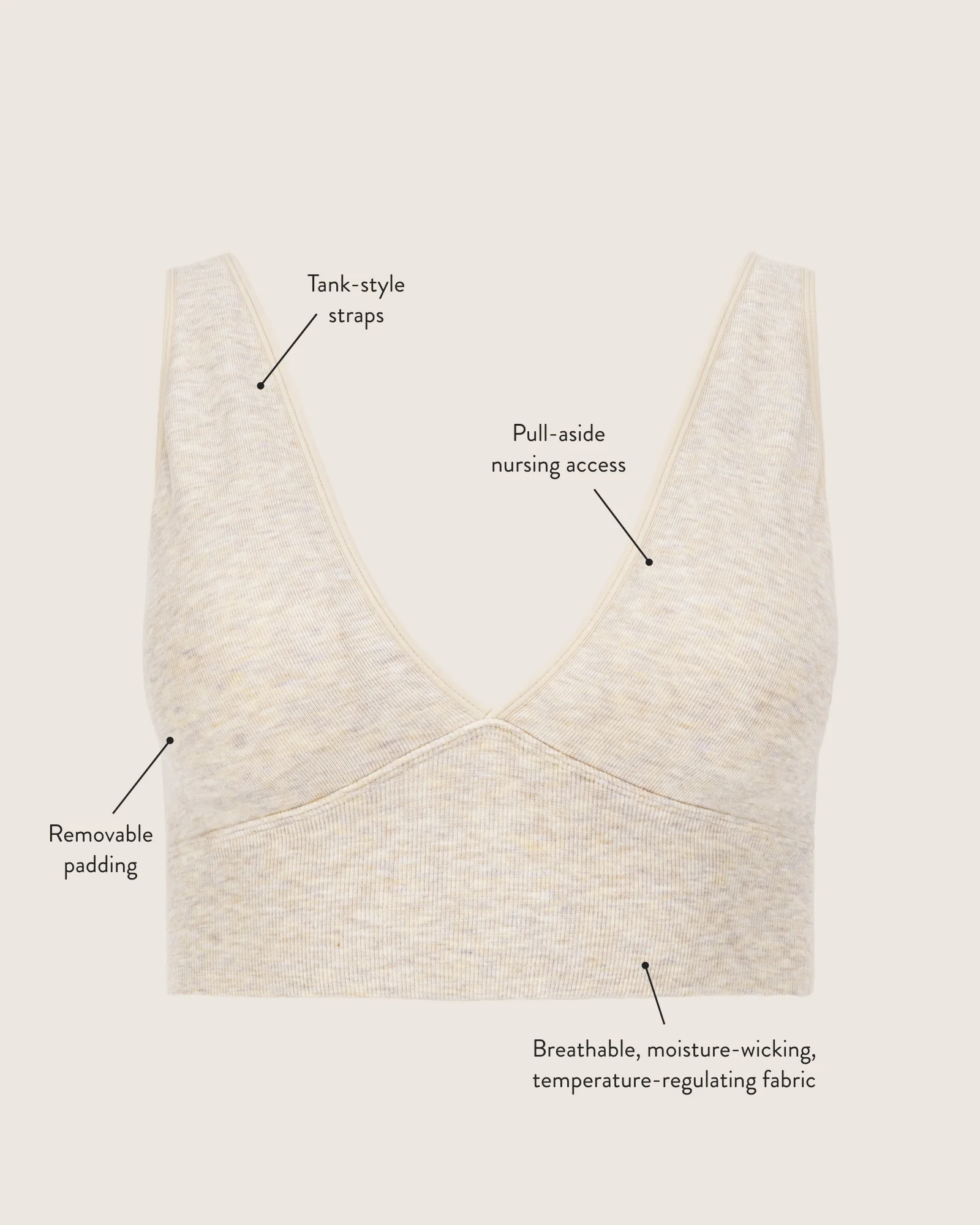 Sublime® Bamboo Maternity & Nursing Plunge Bra | Black - Image 8