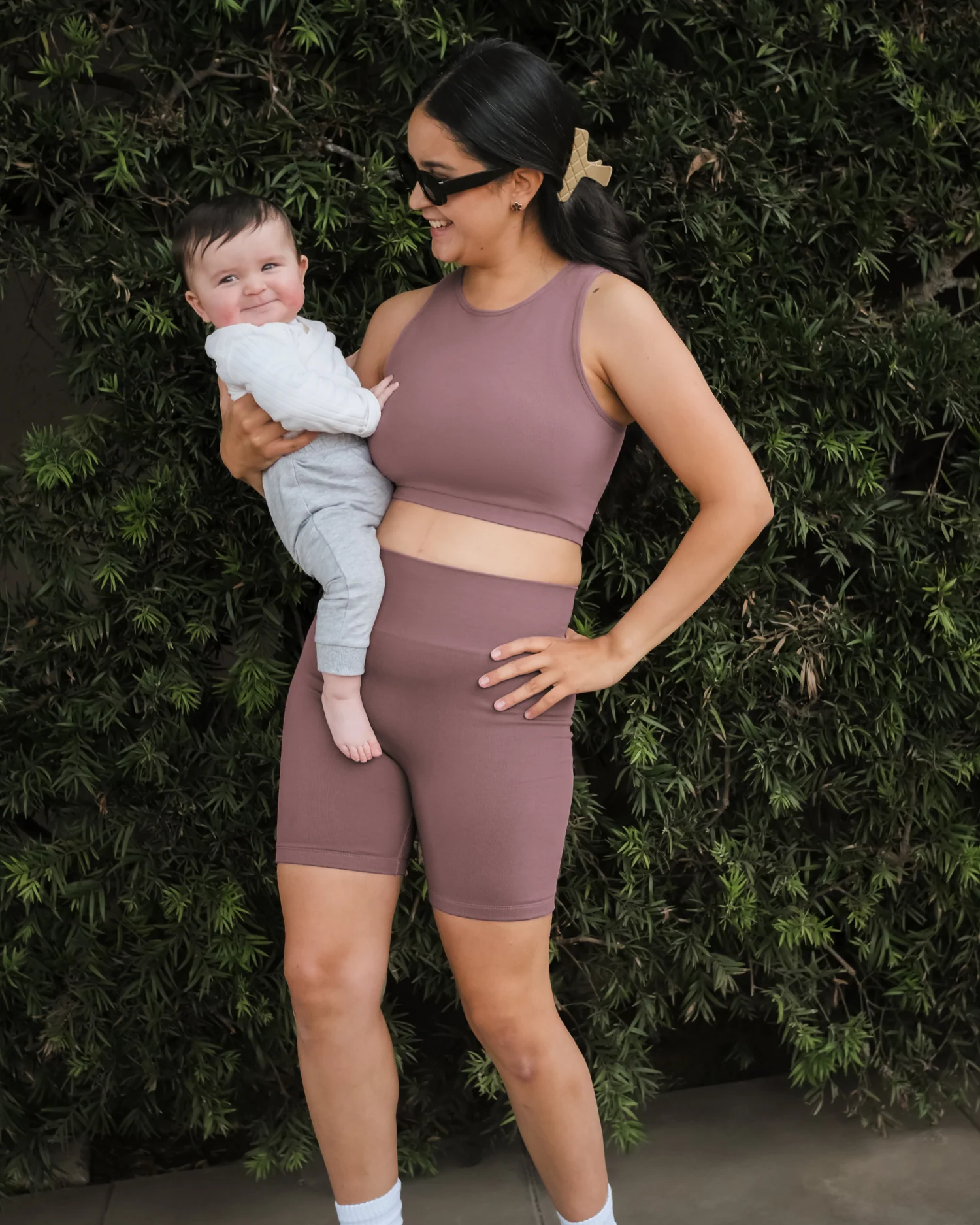 Sublime® Bamboo Maternity & Postpartum Bike Short | Twilight - Image 5