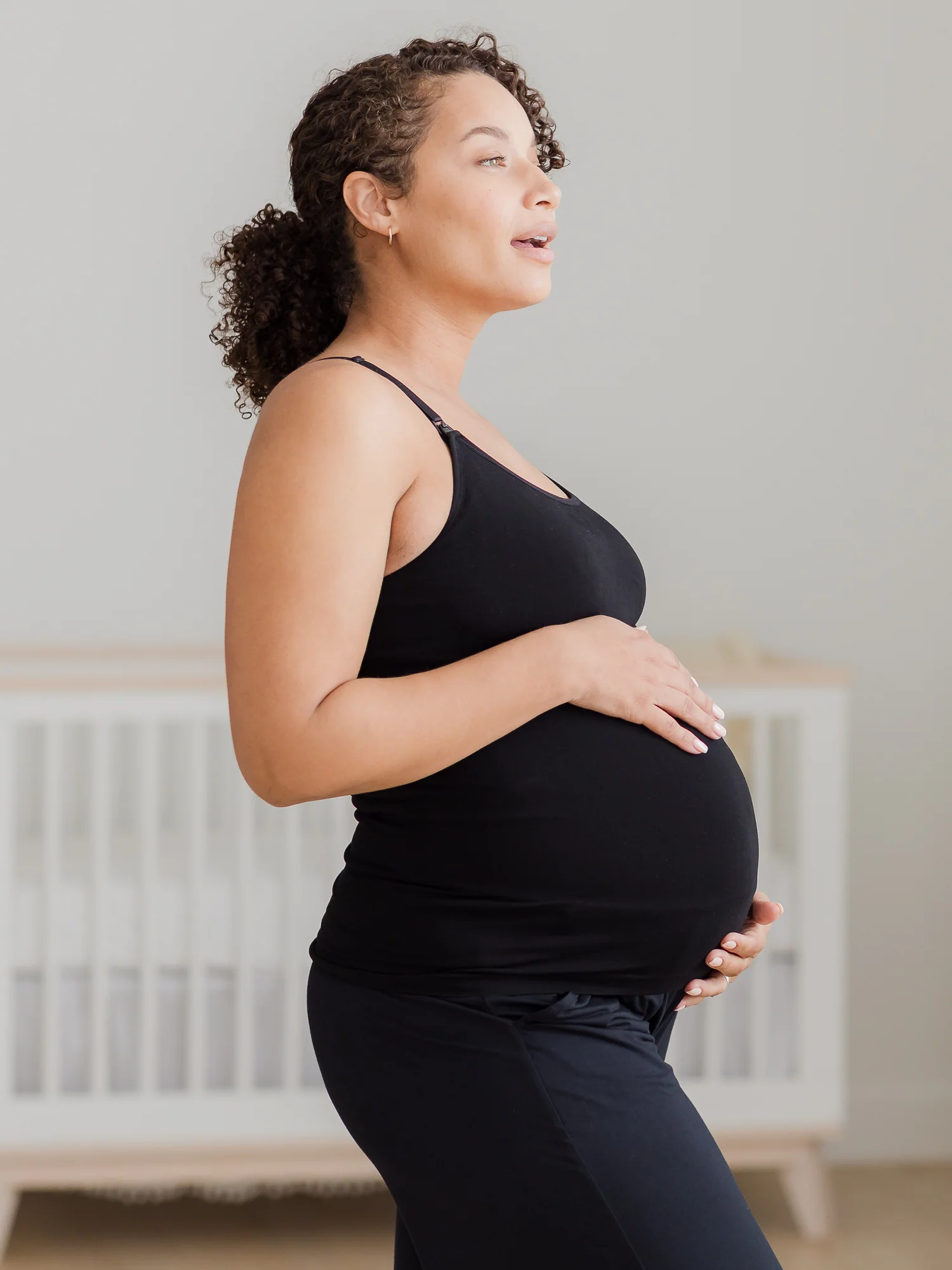 Sublime® Bamboo Maternity & Nursing Cami | Black - Image 6