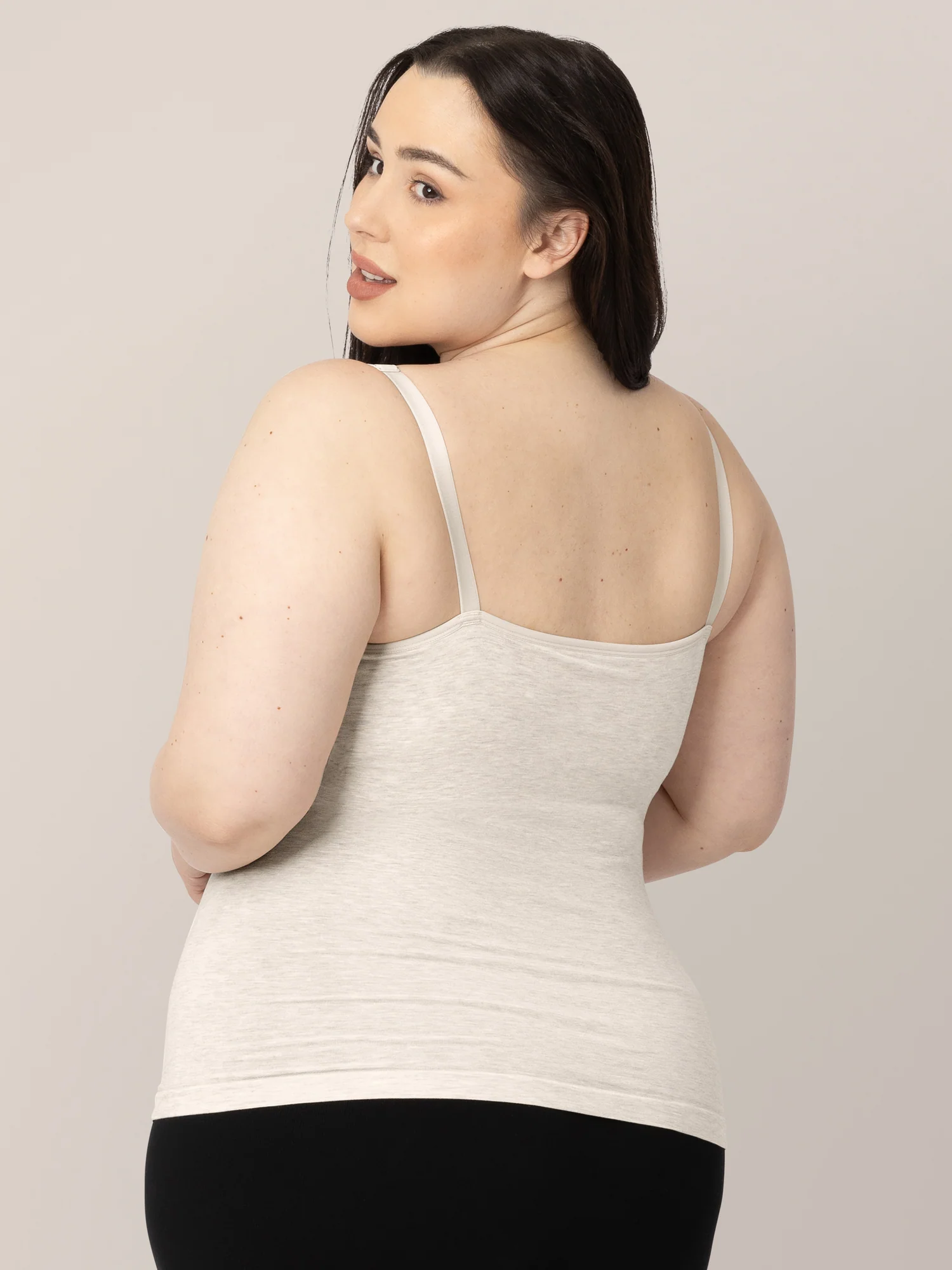 Sublime® Bamboo Maternity & Nursing Cami | Oatmeal Heather - Image 4