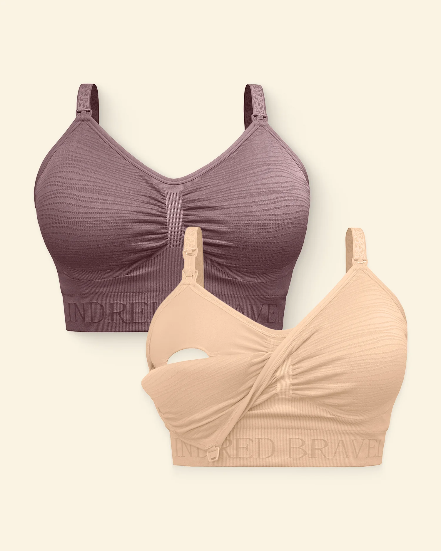 Sublime® Hands-Free Pumping Bra Two-Pack | Beige & Twilight