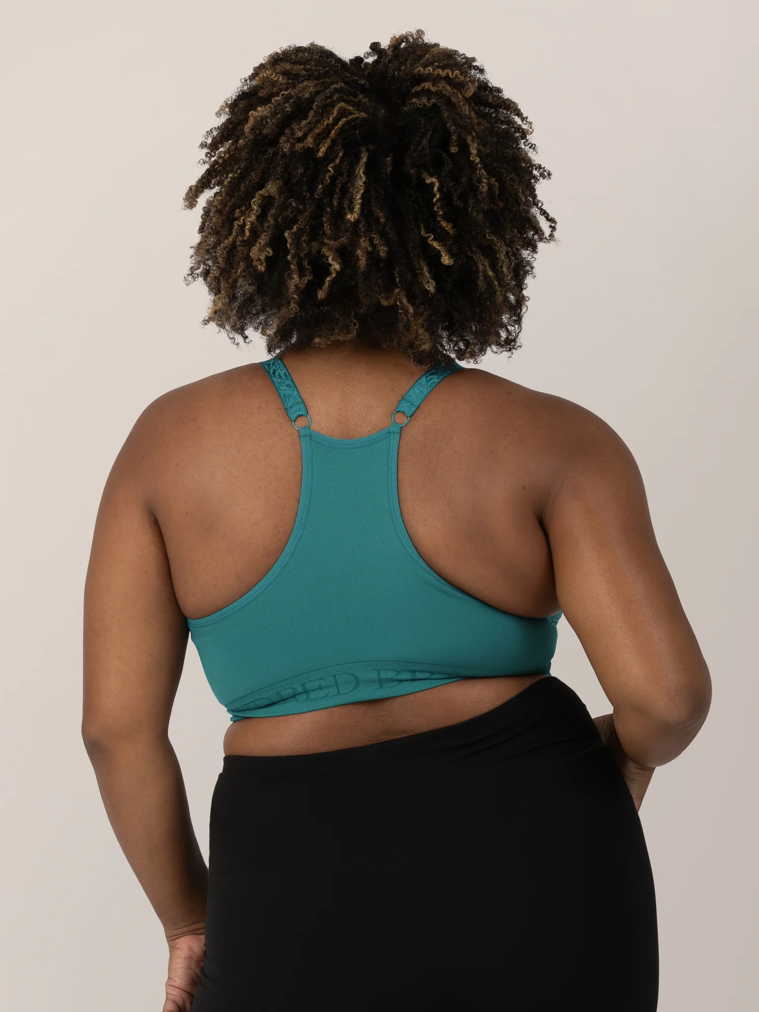 Sublime® Hands-Free Pumping & Nursing Sports Bra | Teal - Image 2