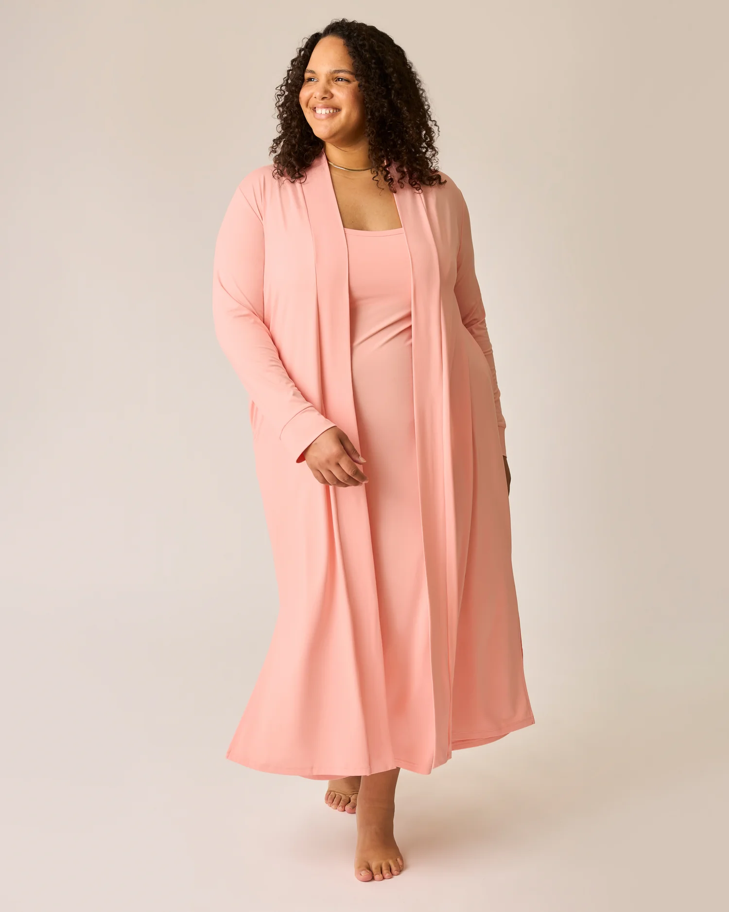 The Sunday Lounge Duster | Sunset Pink