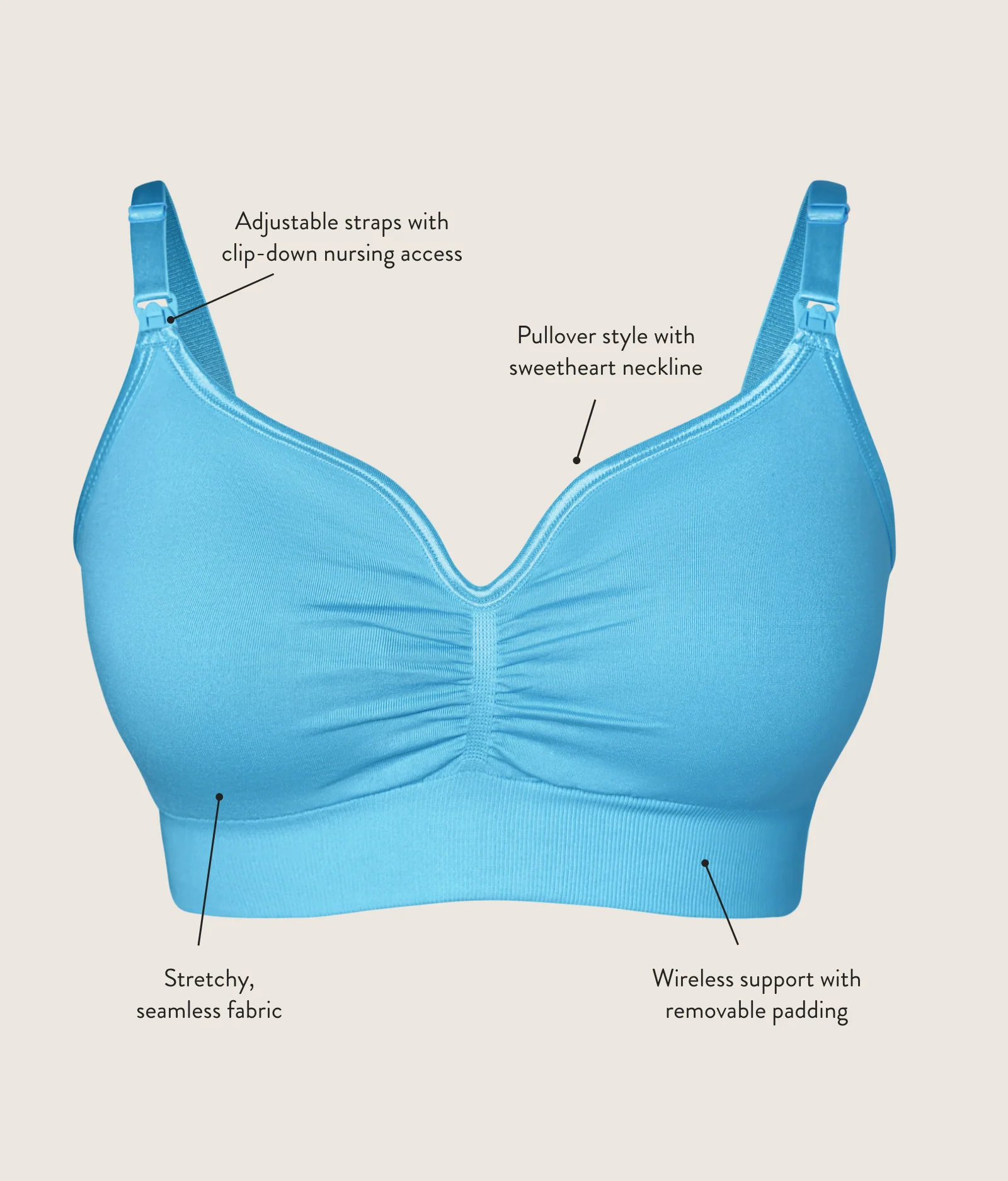 Tatum Seamless Maternity & Nursing Bralette | Orchid - Image 7
