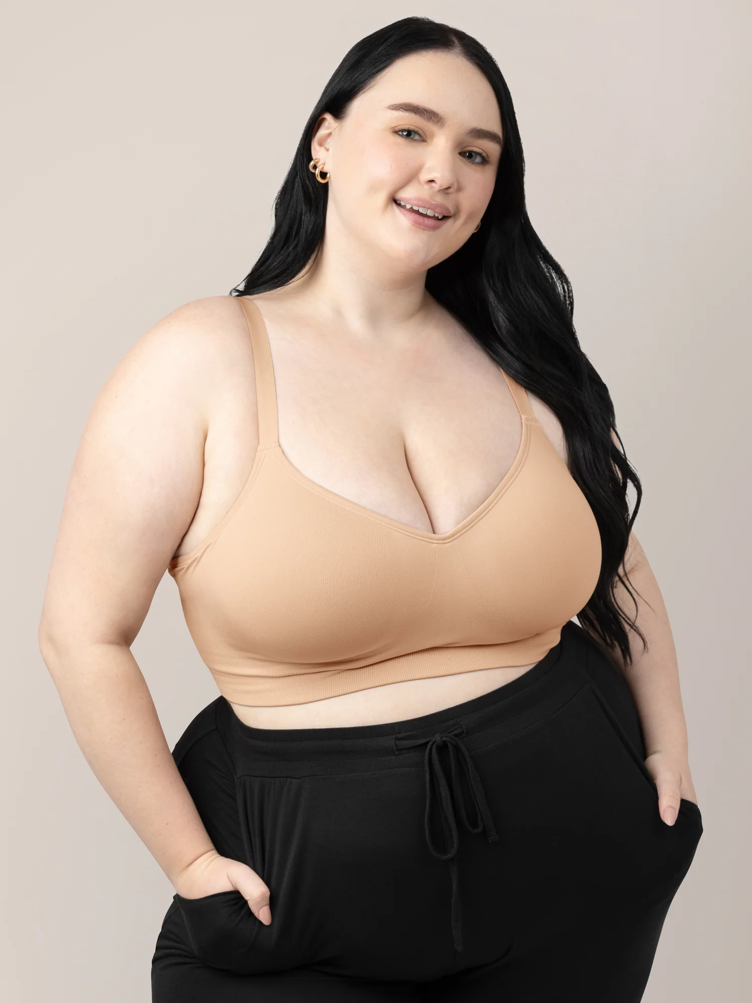 Everly Wireless Contour Bra | Beige - Image 3